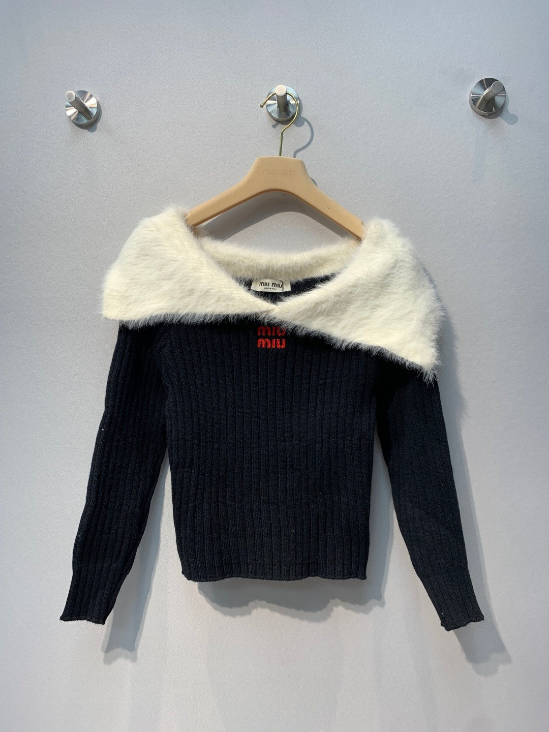 Miu 2026 Off The Shoulder Sweater Knit 421182