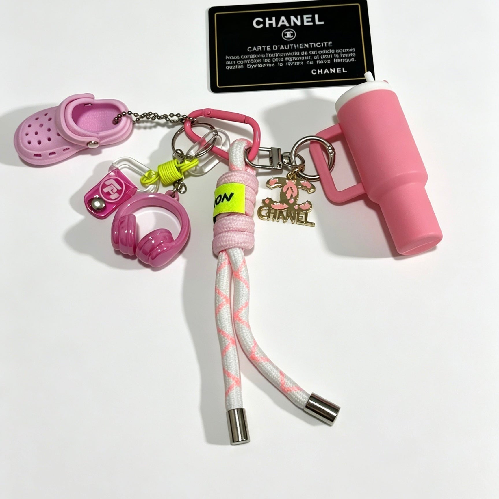 CC Bag Charm With Clog-shaped