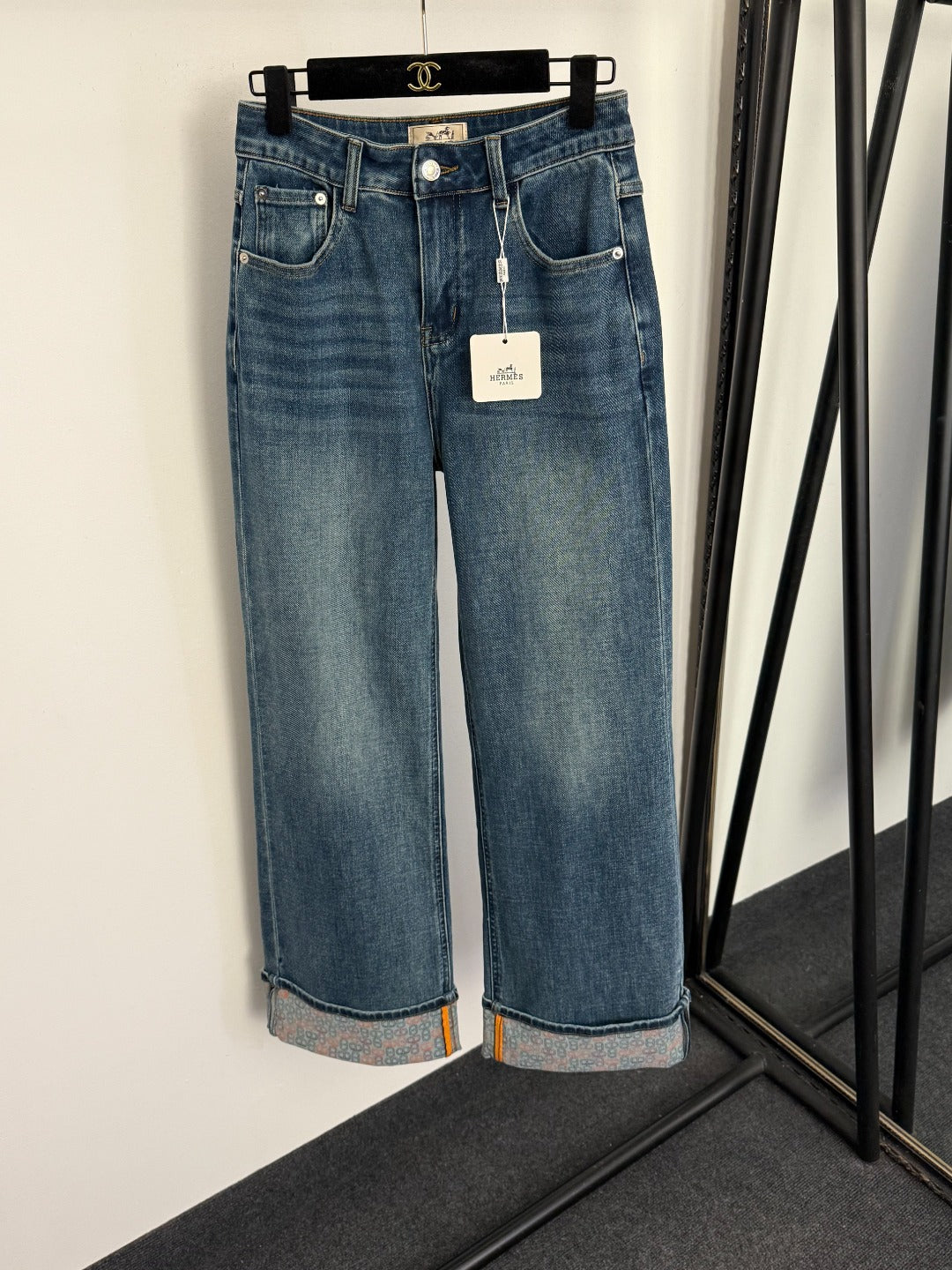 HM 26 Print Rolled-Up Jeans in Cotton 893888