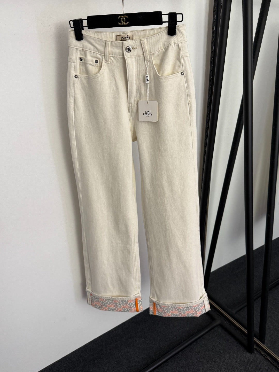 HM 26 Print Rolled-Up Jeans in Cotton 893888