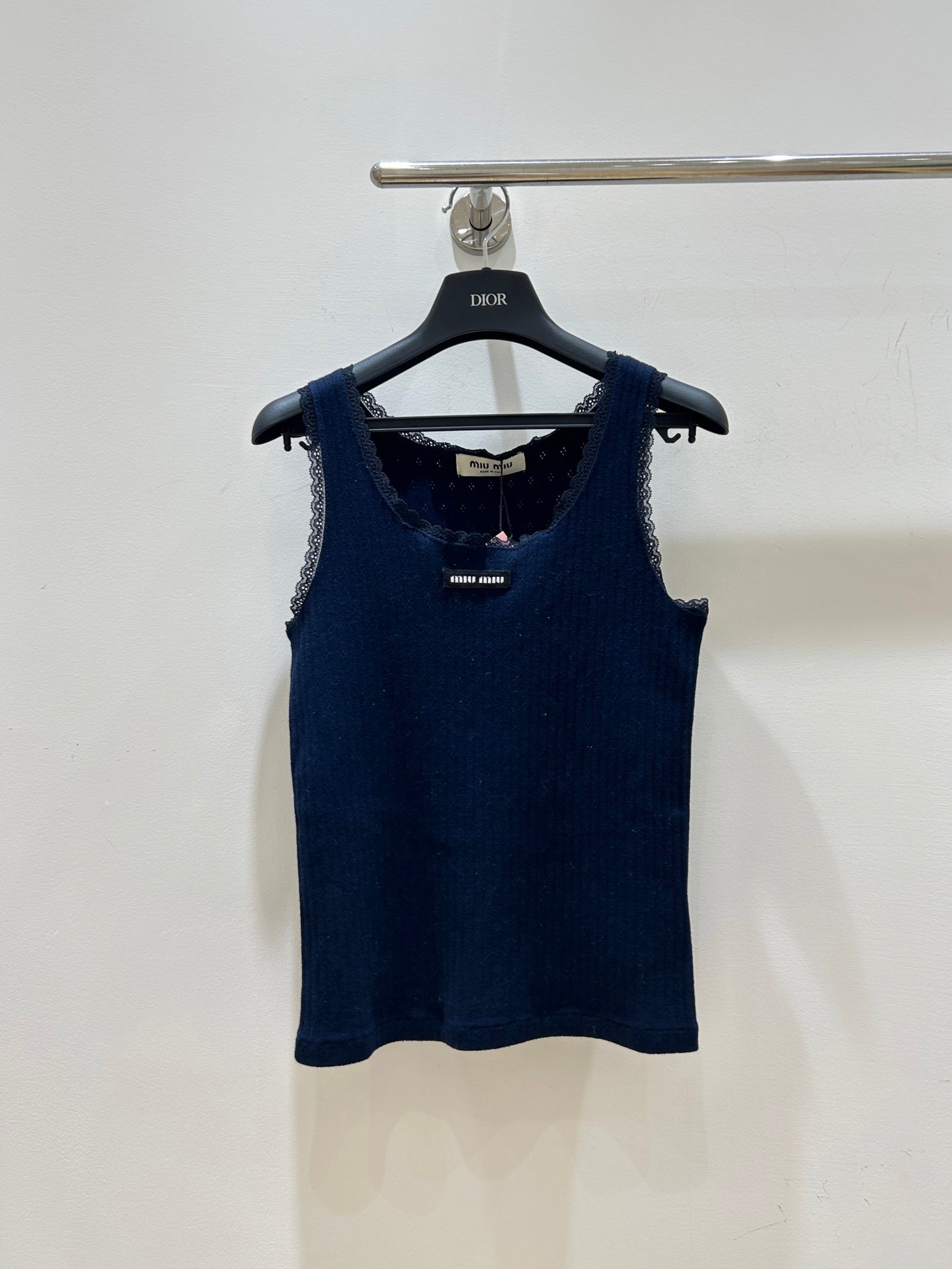 Miu Miu Short-sleeved Top in Cotton 221237