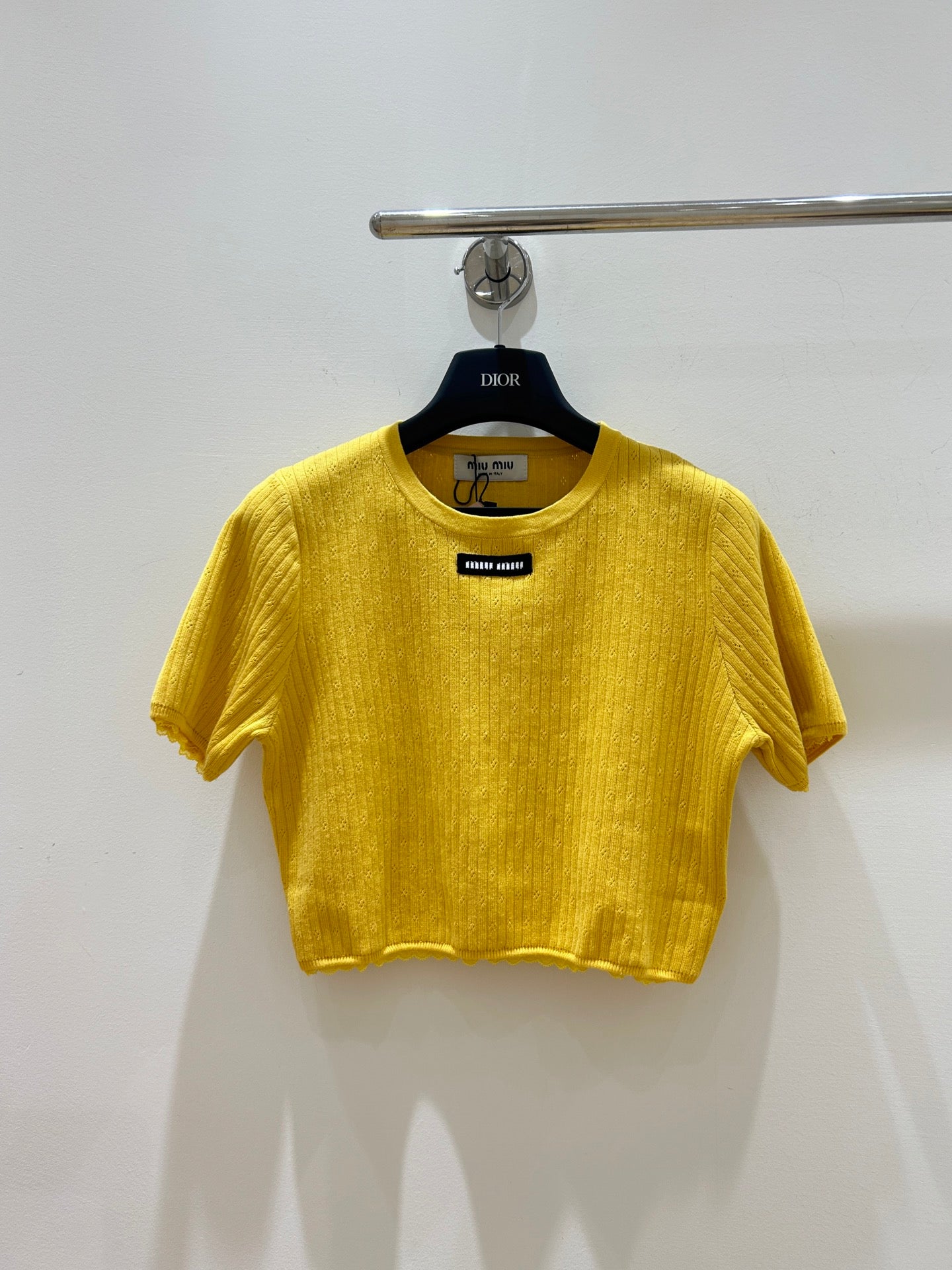 Miu Miu Short-sleeved Top in Cotton 221212