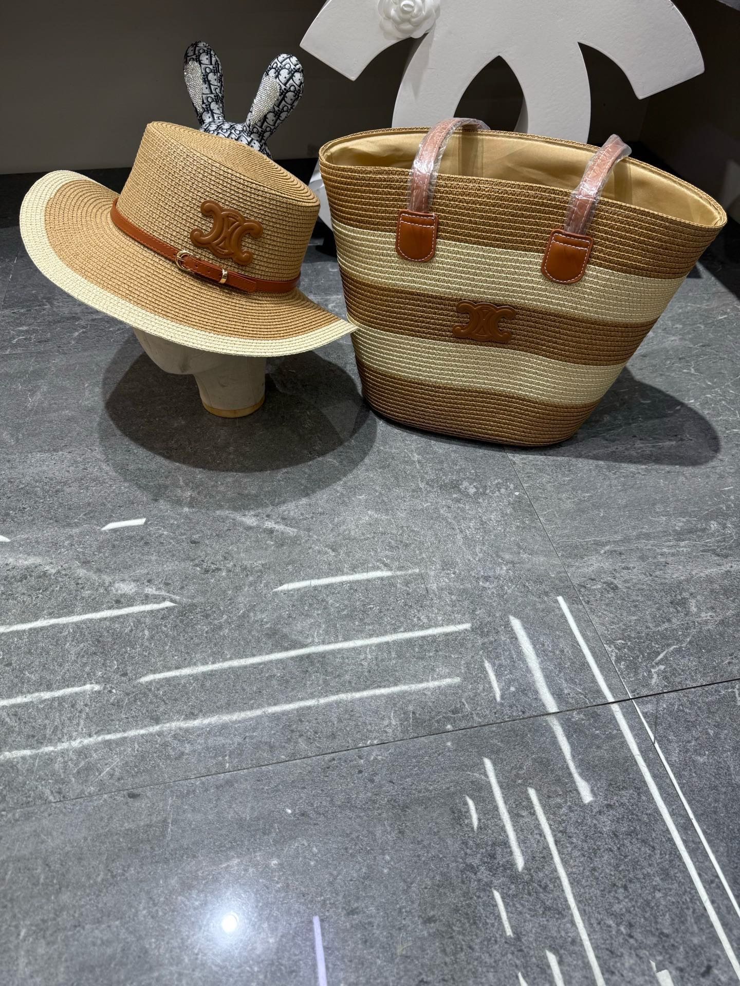 CL Tote Bag & Hat Set Plant Grass 209745