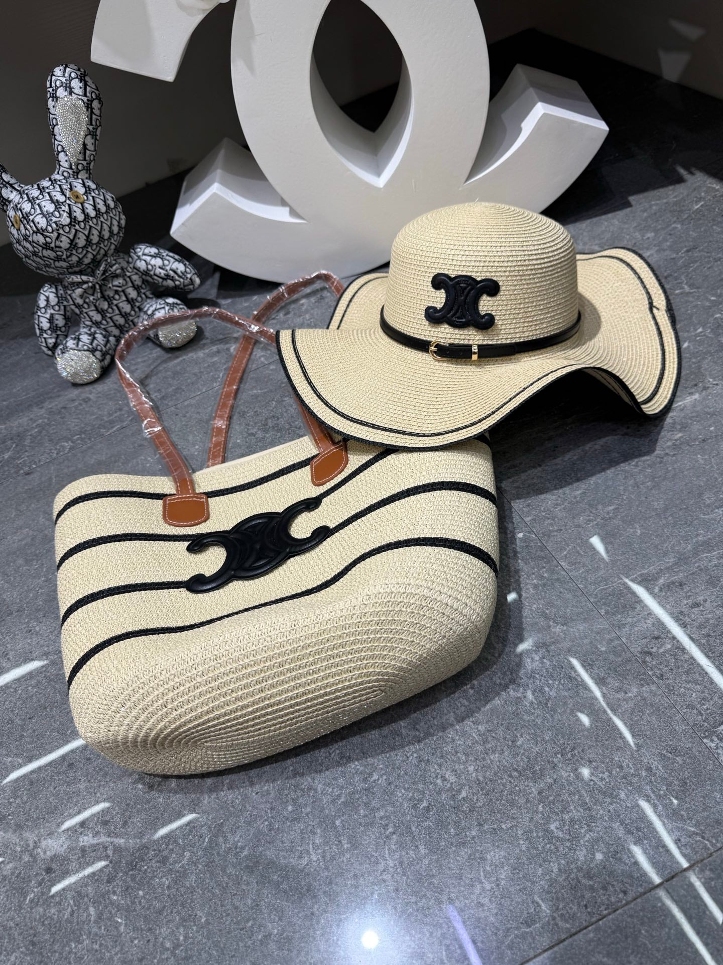 CL Tote Bag & Hat Set Plant Grass 209736