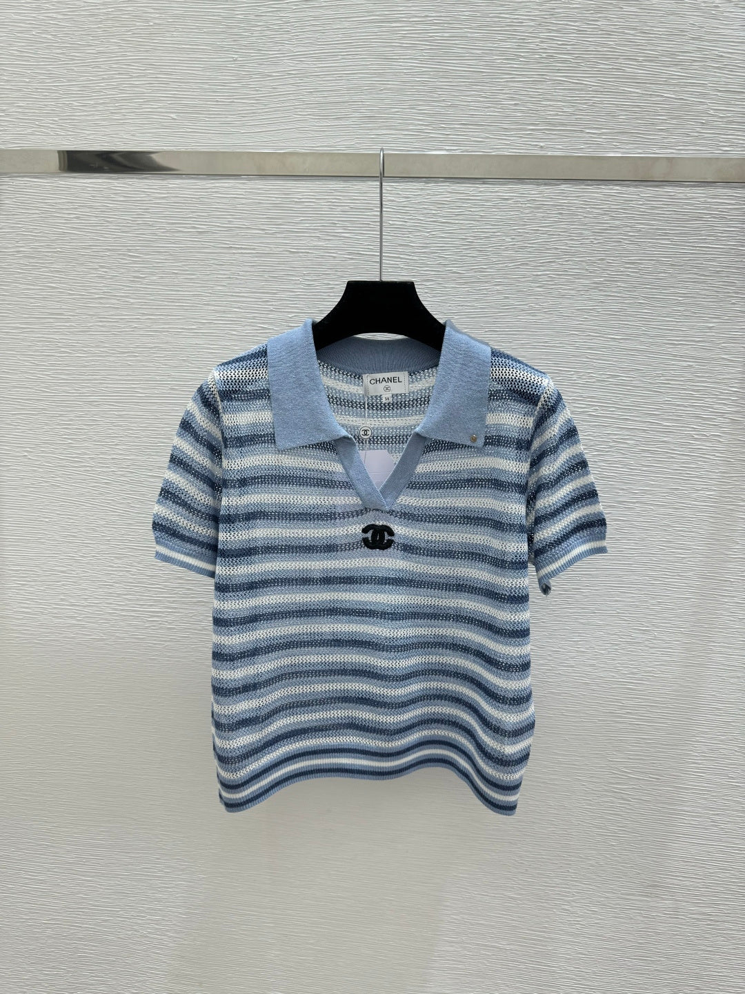 CC 2026 Striped Knitted Polo Shirt Wool  516777