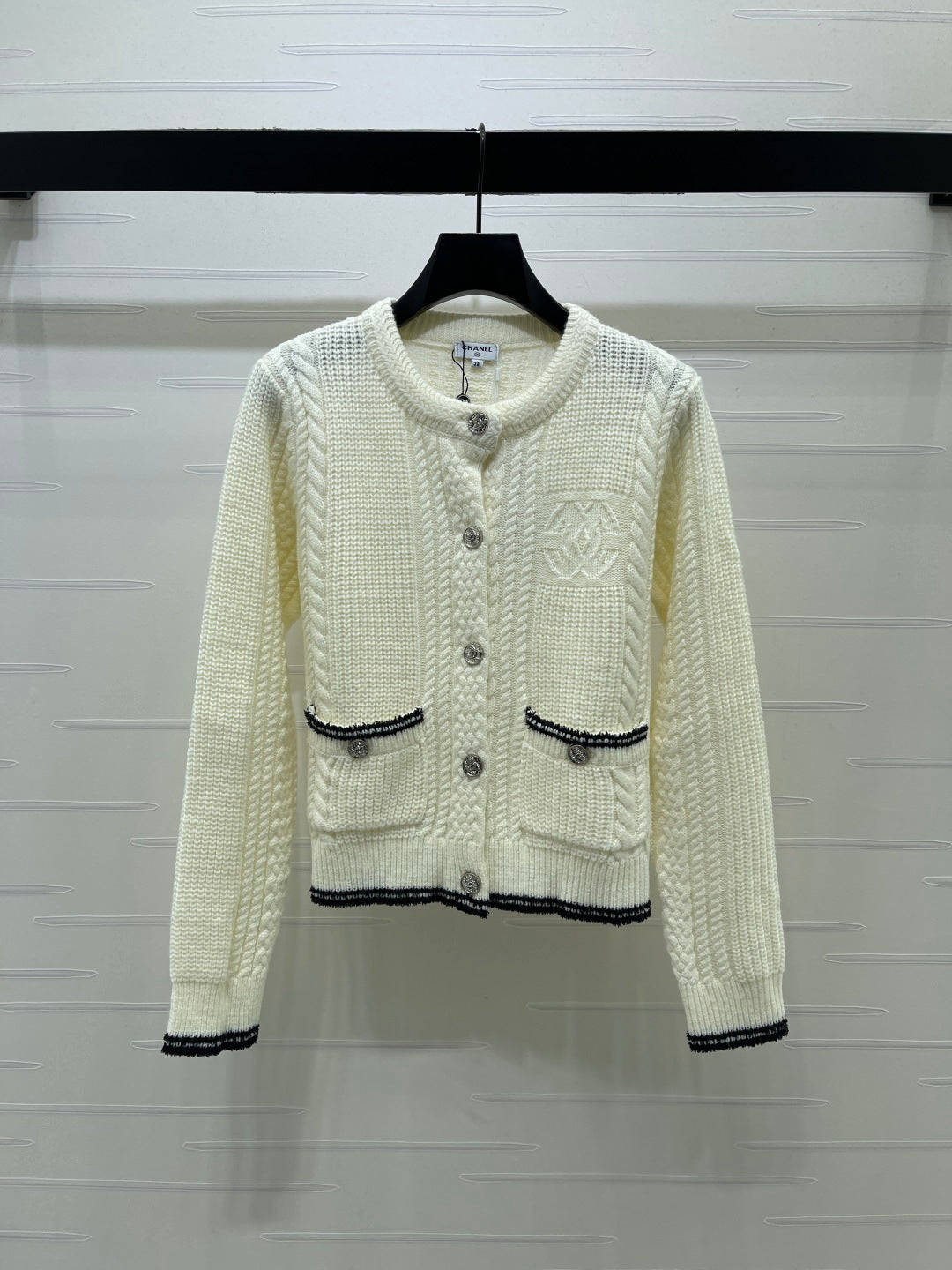 CC 26S Knit Cardigan Patch Pockets Wool 433233