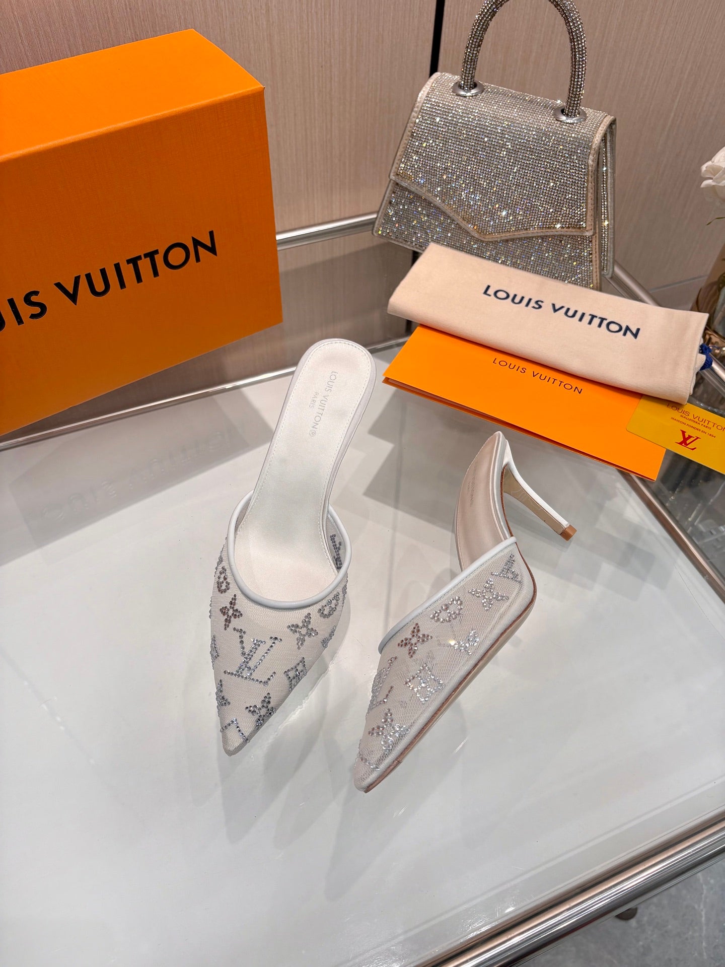 LV 2026 Gala Mule 6.5cm Mesh 140729