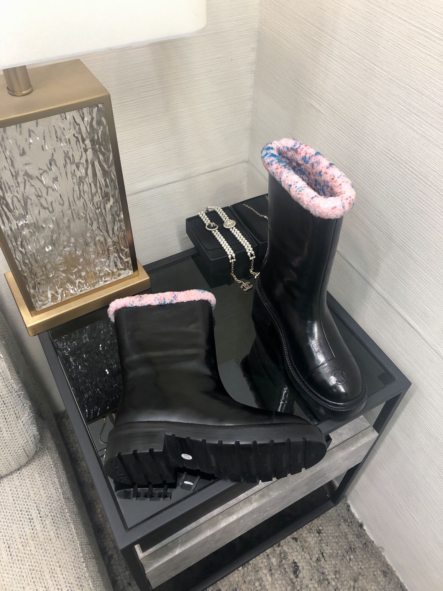 CC 2026 Icelandic Fur-Lined Tall Boots Genuine Leather 153217