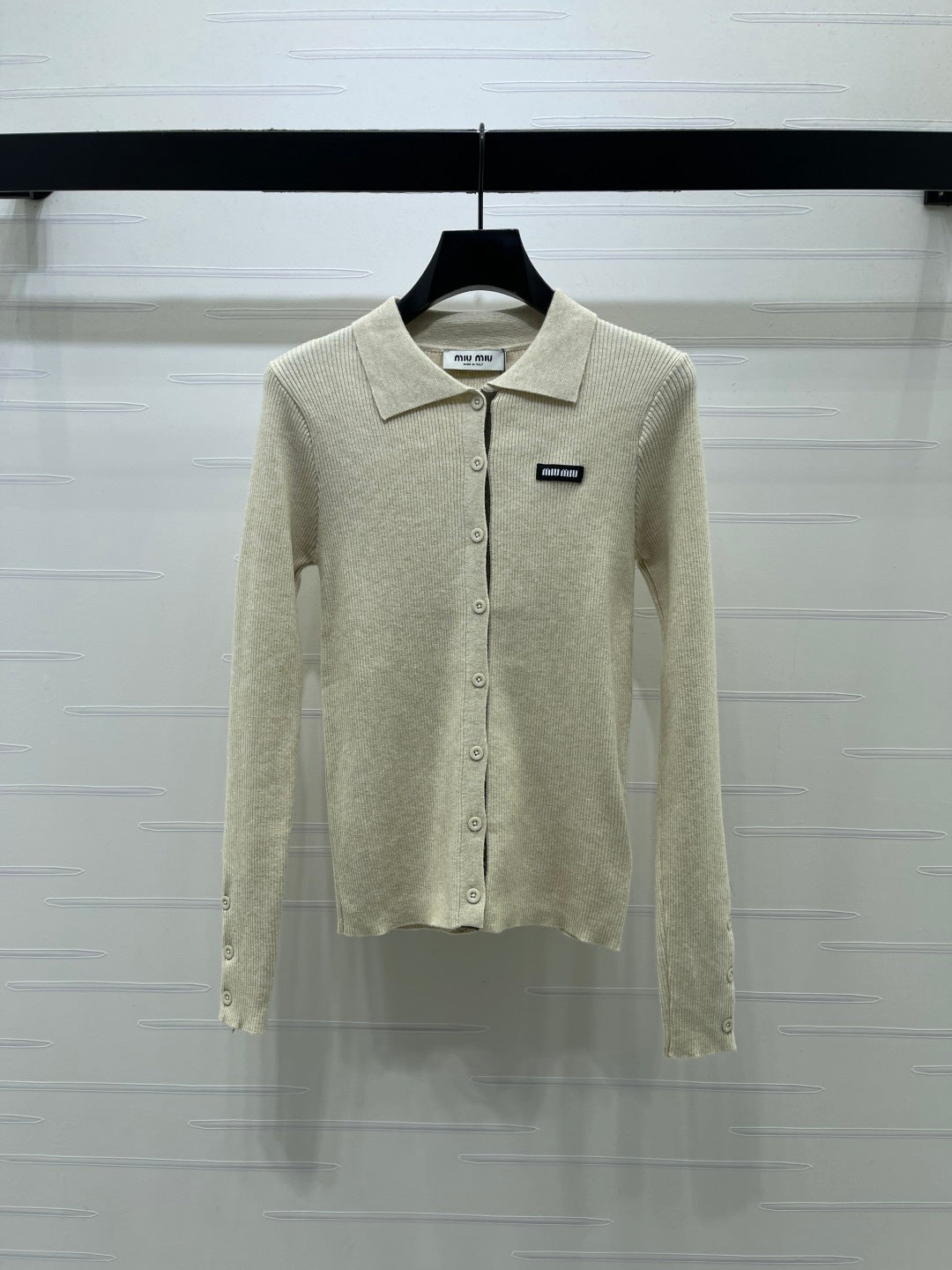 Miu 26sKnitted Polo Top Wool 439817