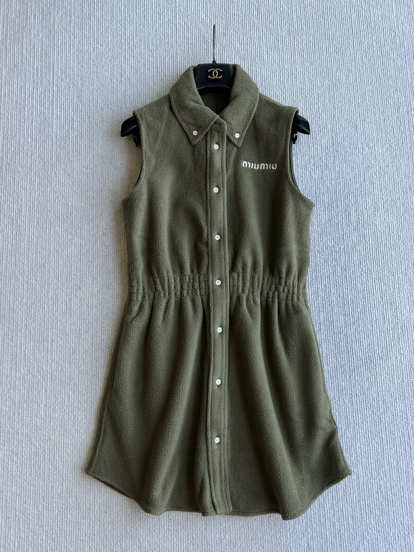 Miu 26FW Sleeveless Fleece Mini Dress Polyester 439718