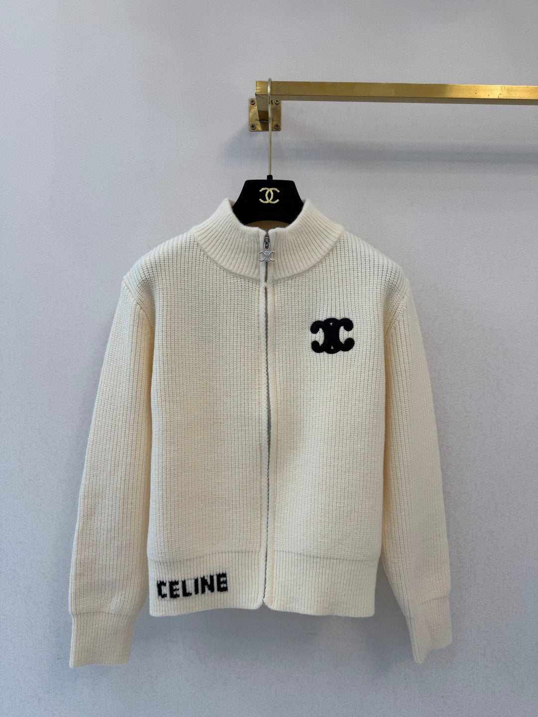 CE 26FW Zipped Long-Sleeve Cardigan Wool 423144