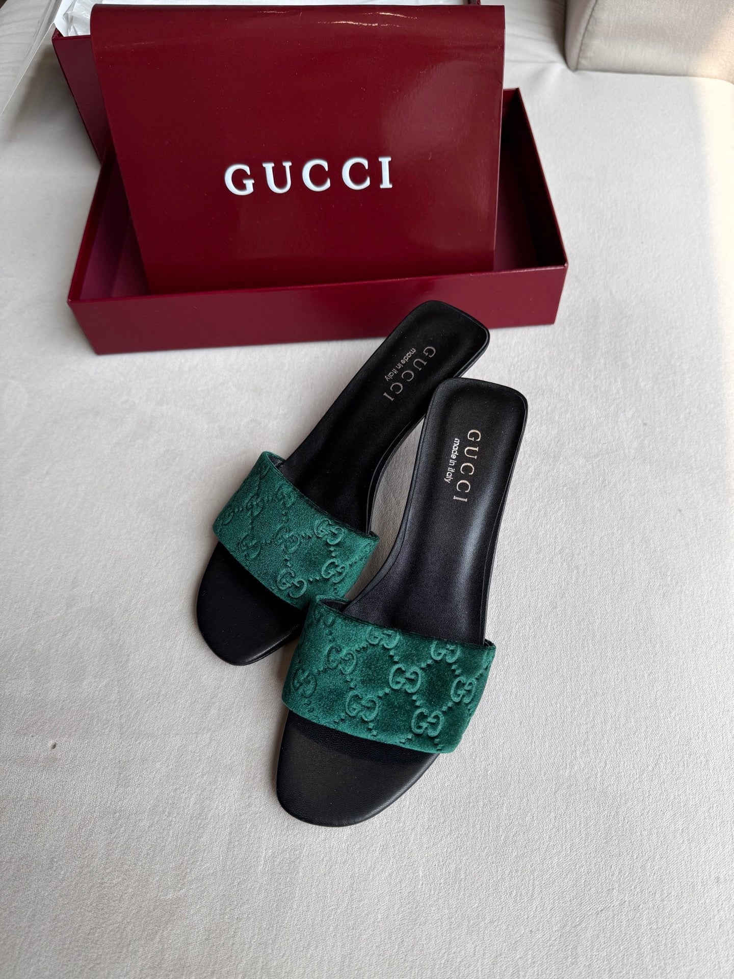 GG 26s Slide Sandals 5.5cm Velvet