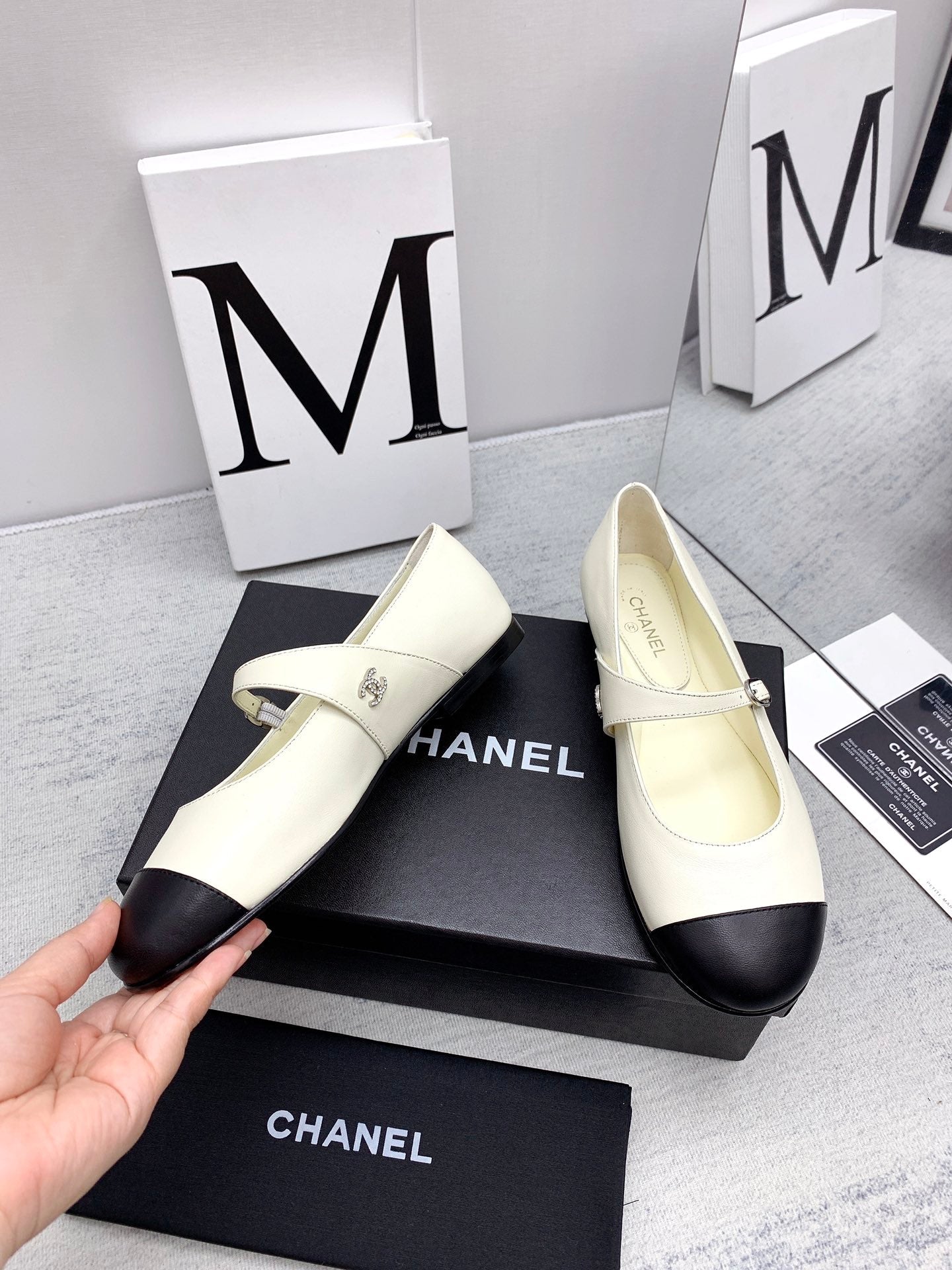 CC 2026 Logo Mary Jane Ballet Flats Leather 161750