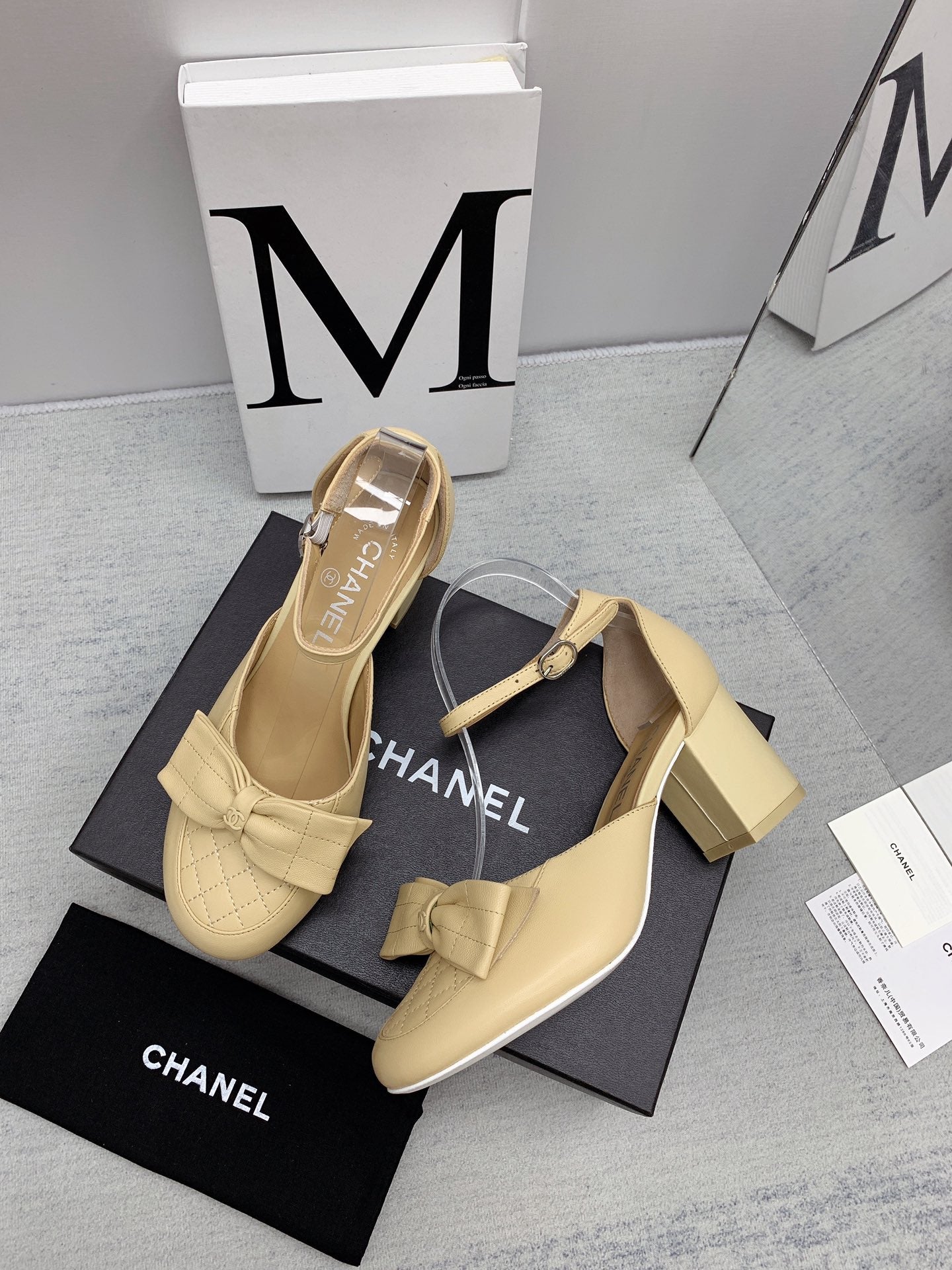 CC 26s Ankle Strap Heels 6cm Leather 163412