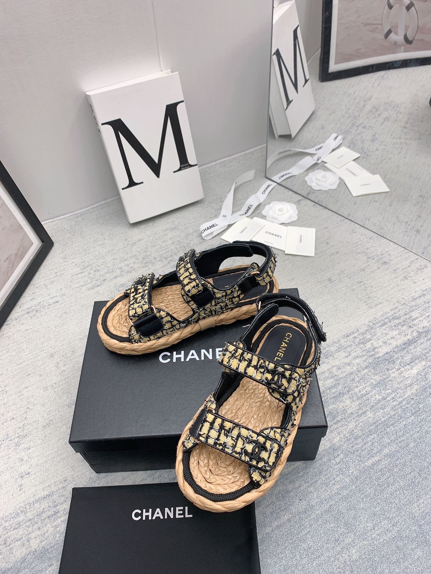 CC 26s Dad Sandals 2.5CM Tweed Cord 160039