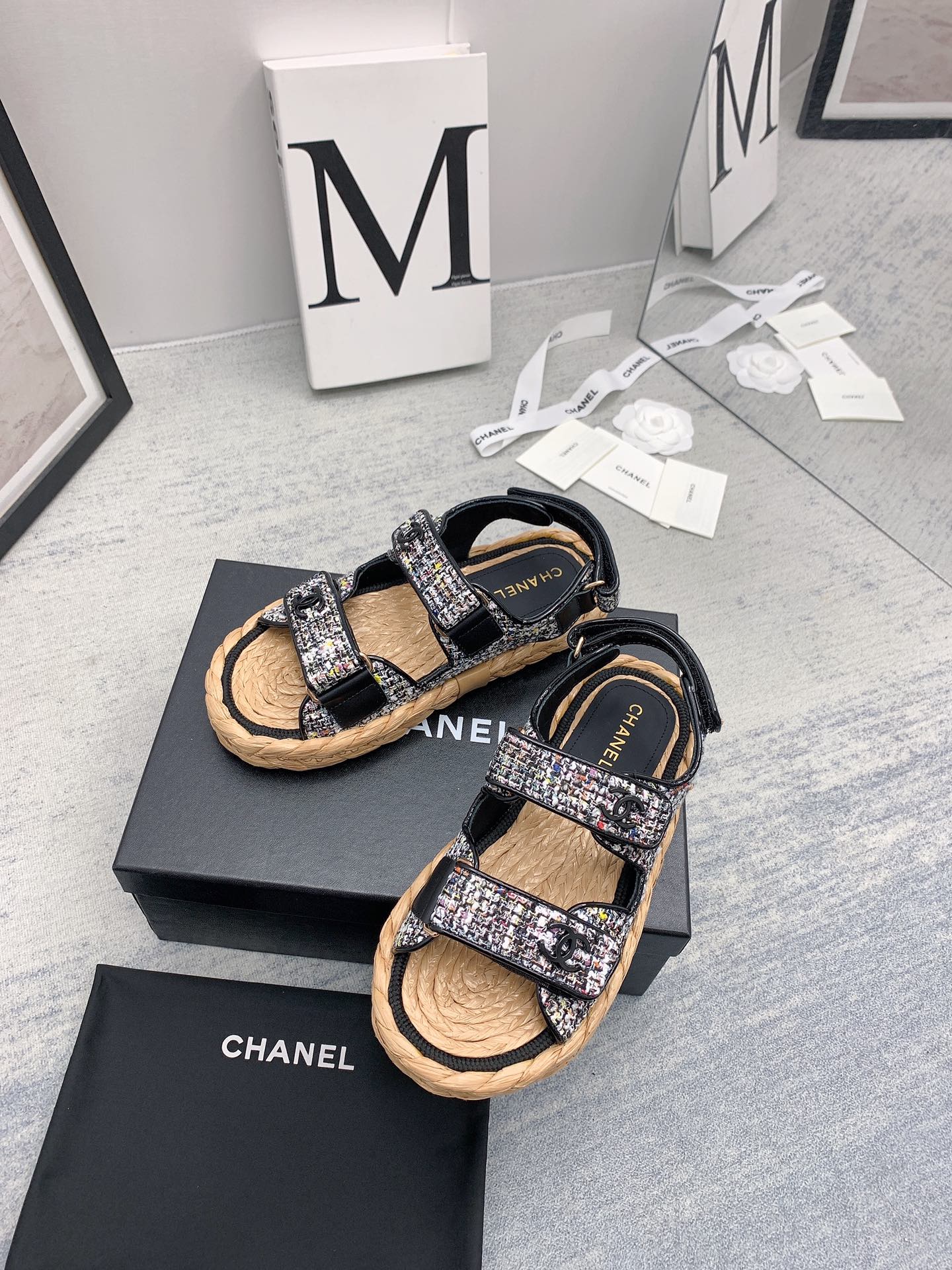 CC 26s Dad Sandals 2.5CM Tweed Cord 160039