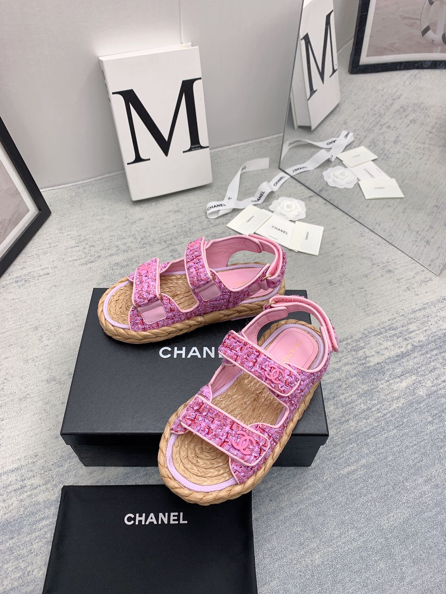 CC 26s Dad Sandals 2.5CM Tweed Cord 160039