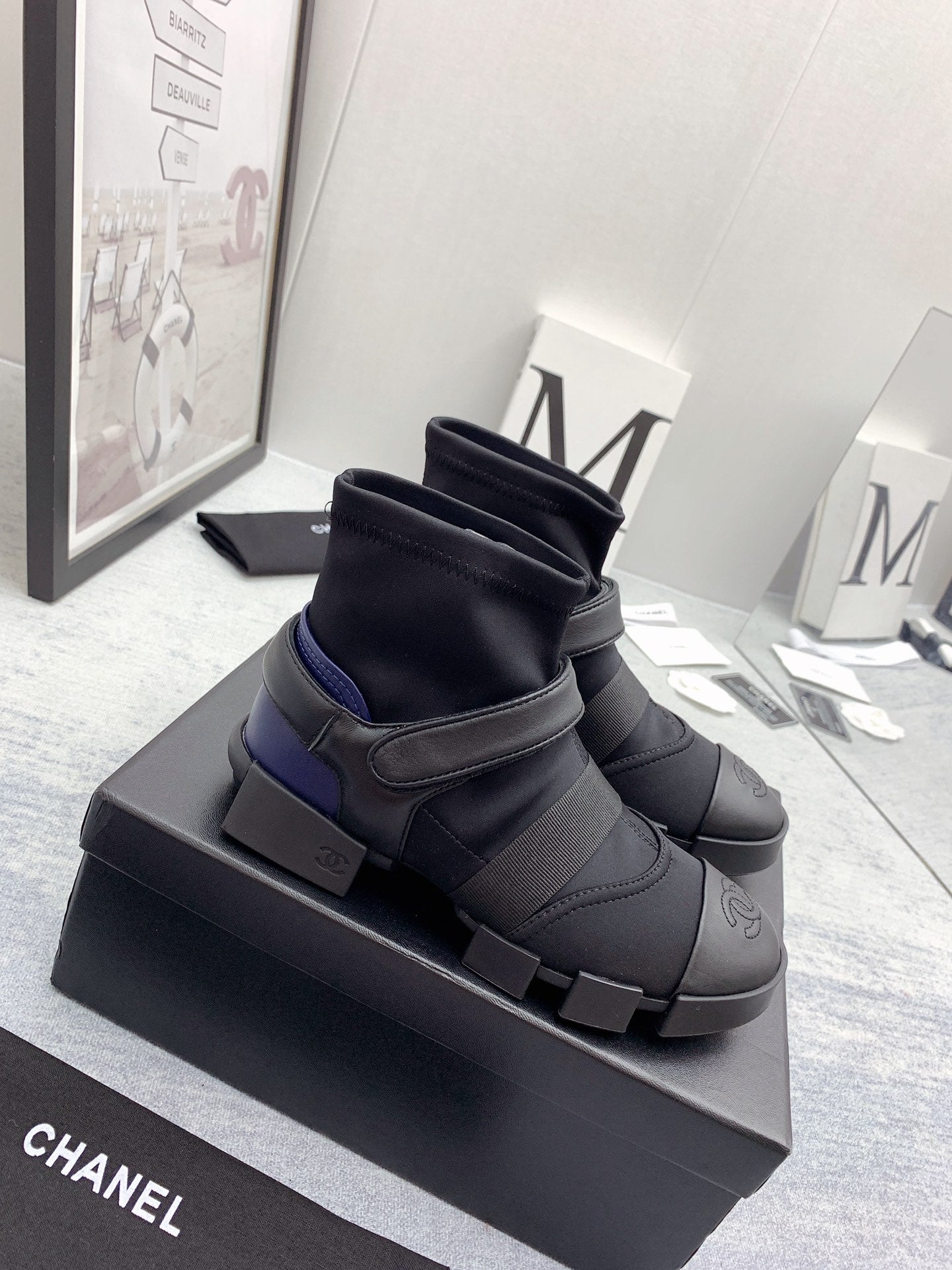 CC 26s Ankle Boots 4cm Canvas Leather 162986