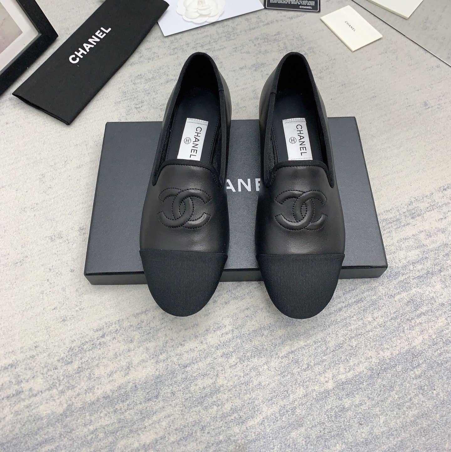 CC 26s Loafers Lambskin Ribbed Rubber Grosgrain Lambskin 159949