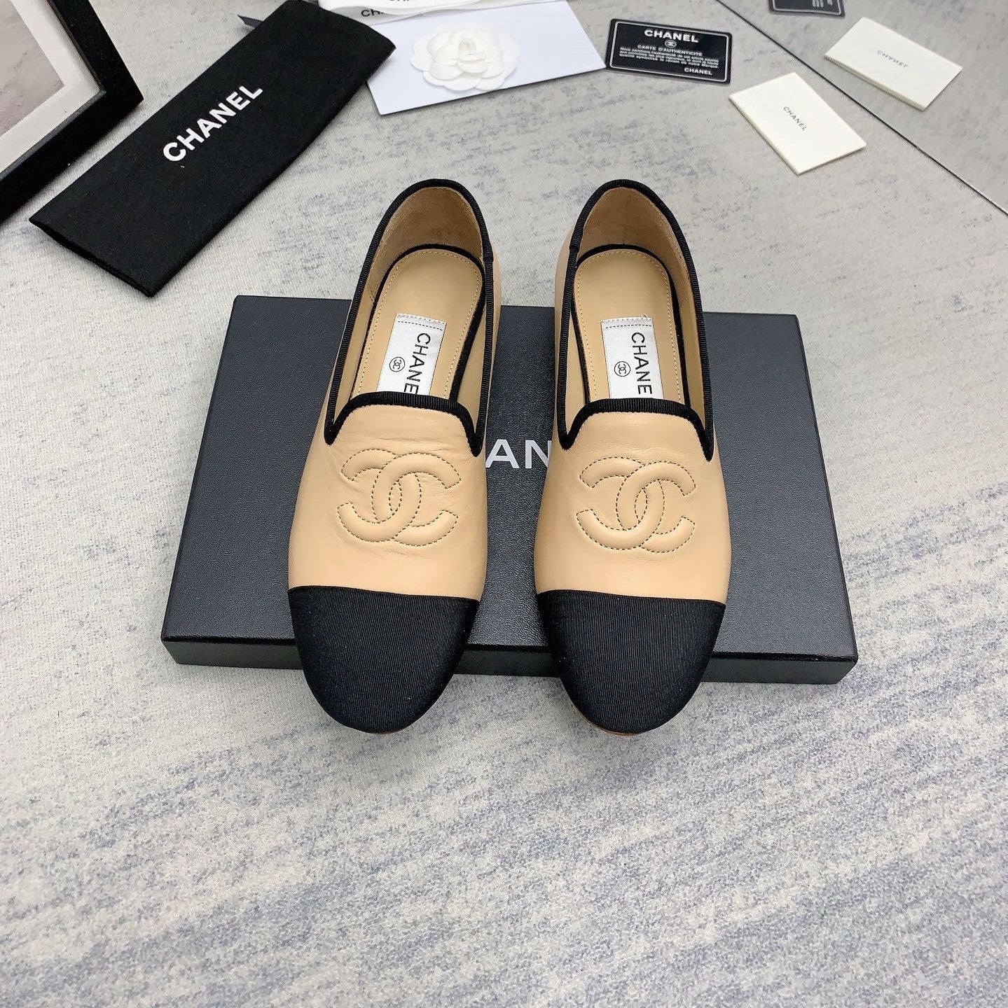 CC 26s Loafers Lambskin Ribbed Rubber Grosgrain Lambskin 159949