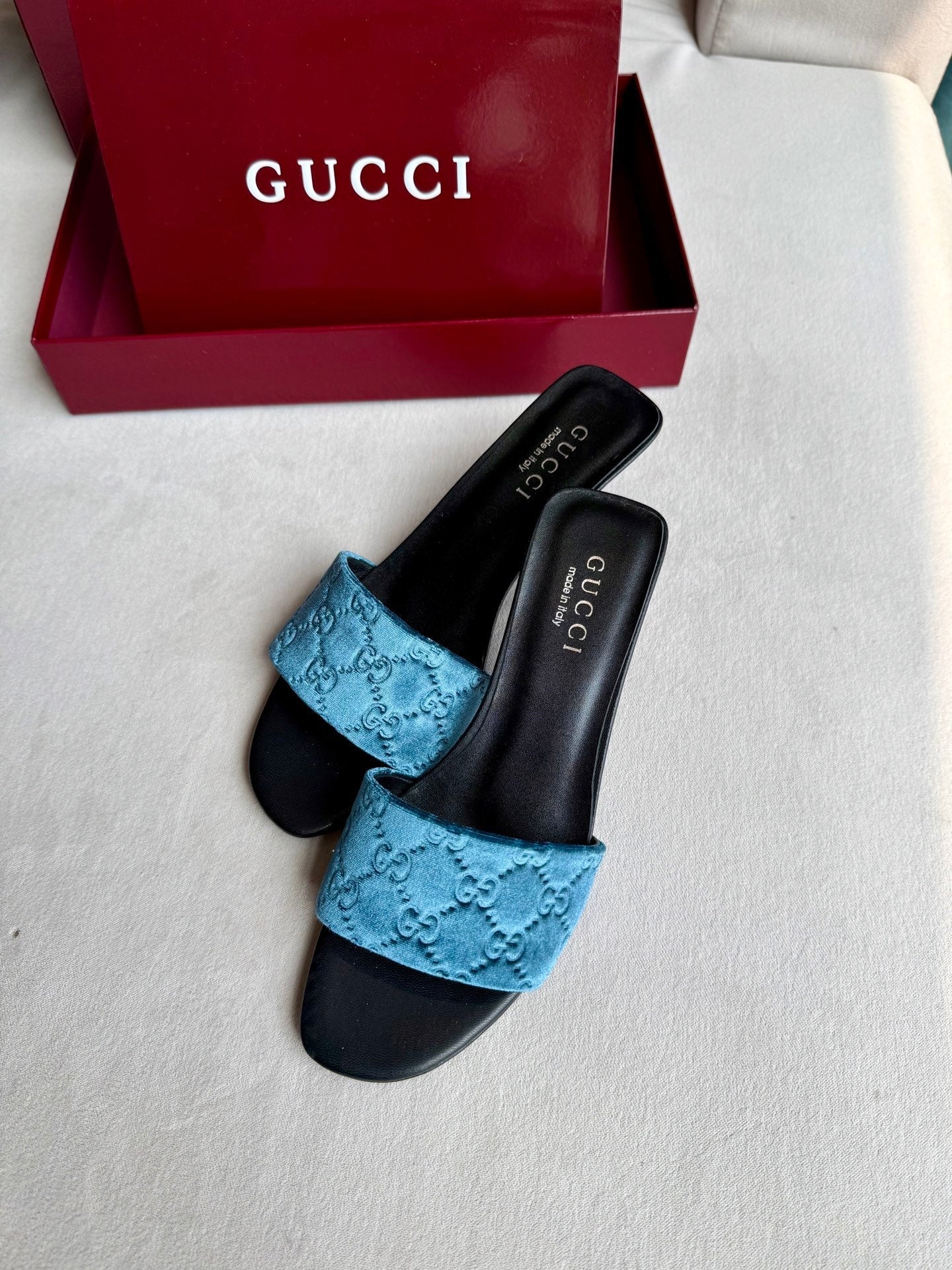 GG 26s Slide Sandals 5.5cm Velvet