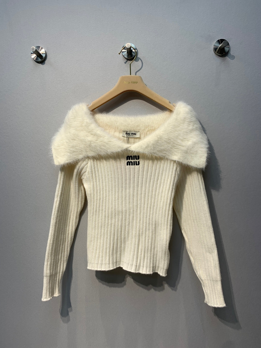 Miu 2026 Off The Shoulder Sweater Knit 421182