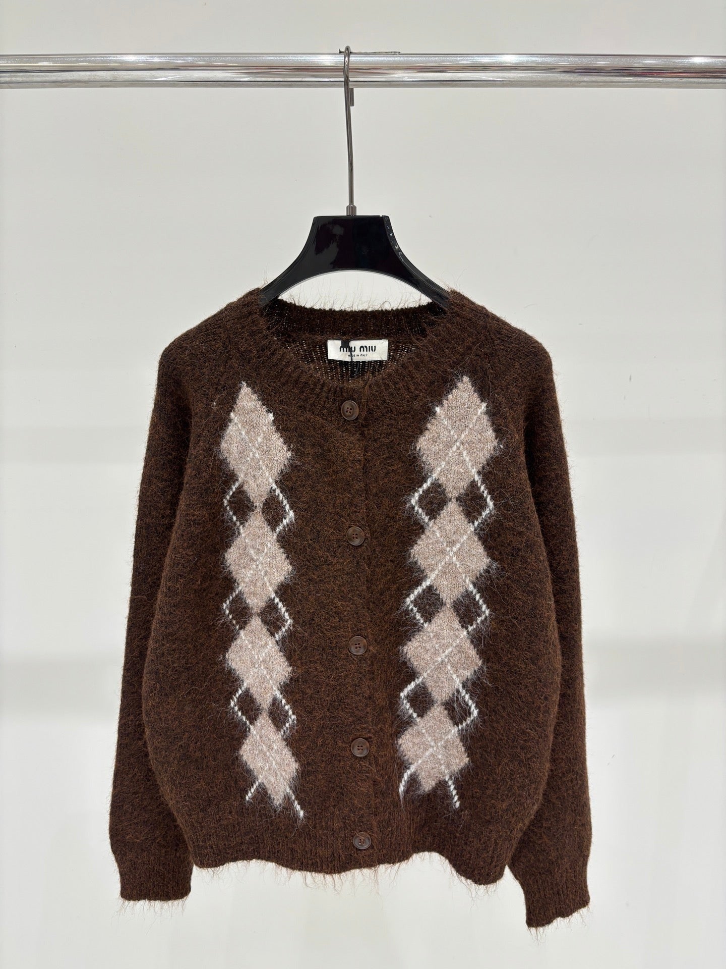Miu 2026 Agarwood Cardigan Wool 431806