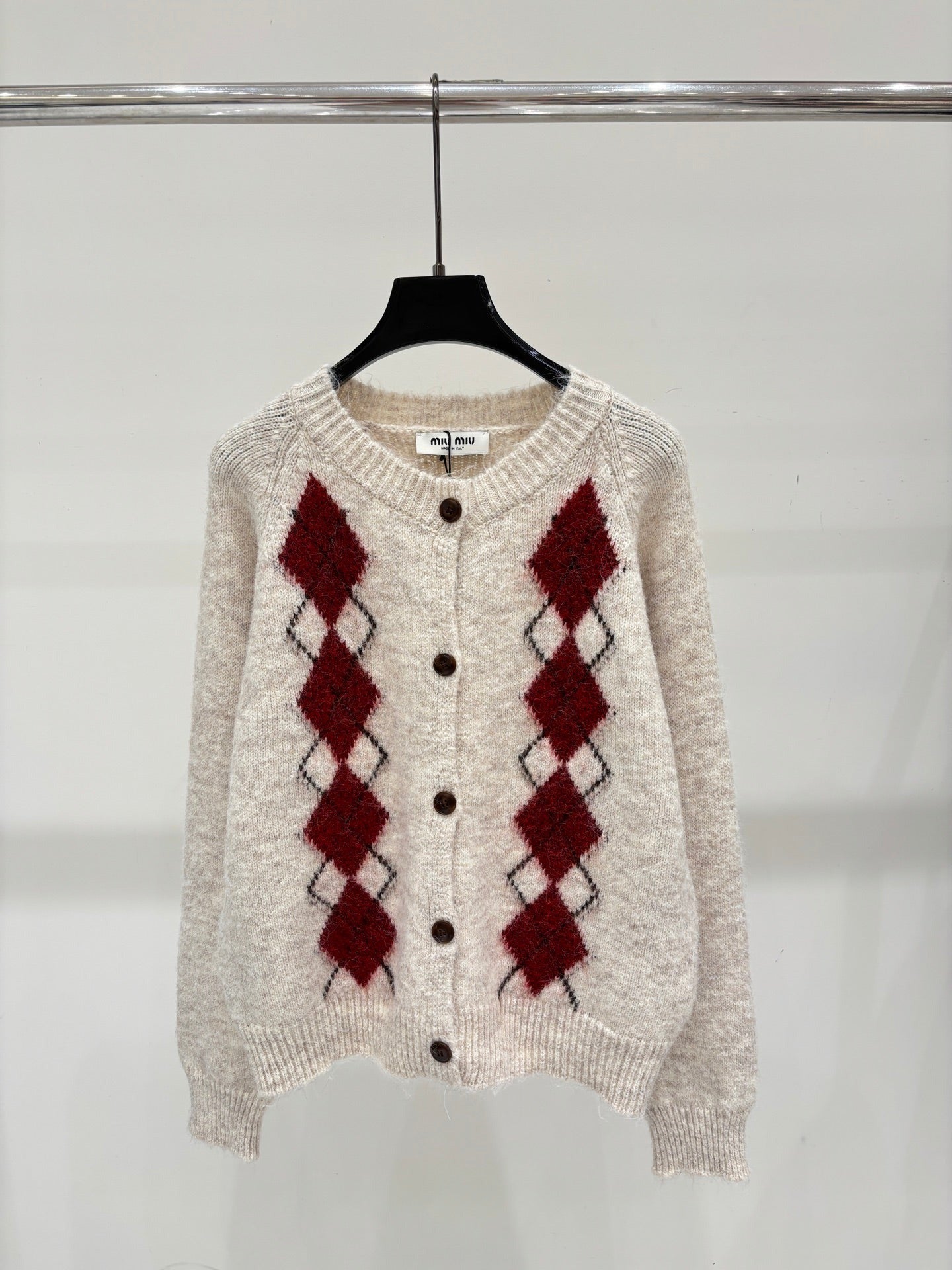 Miu 2026 Agarwood Cardigan Wool 431806