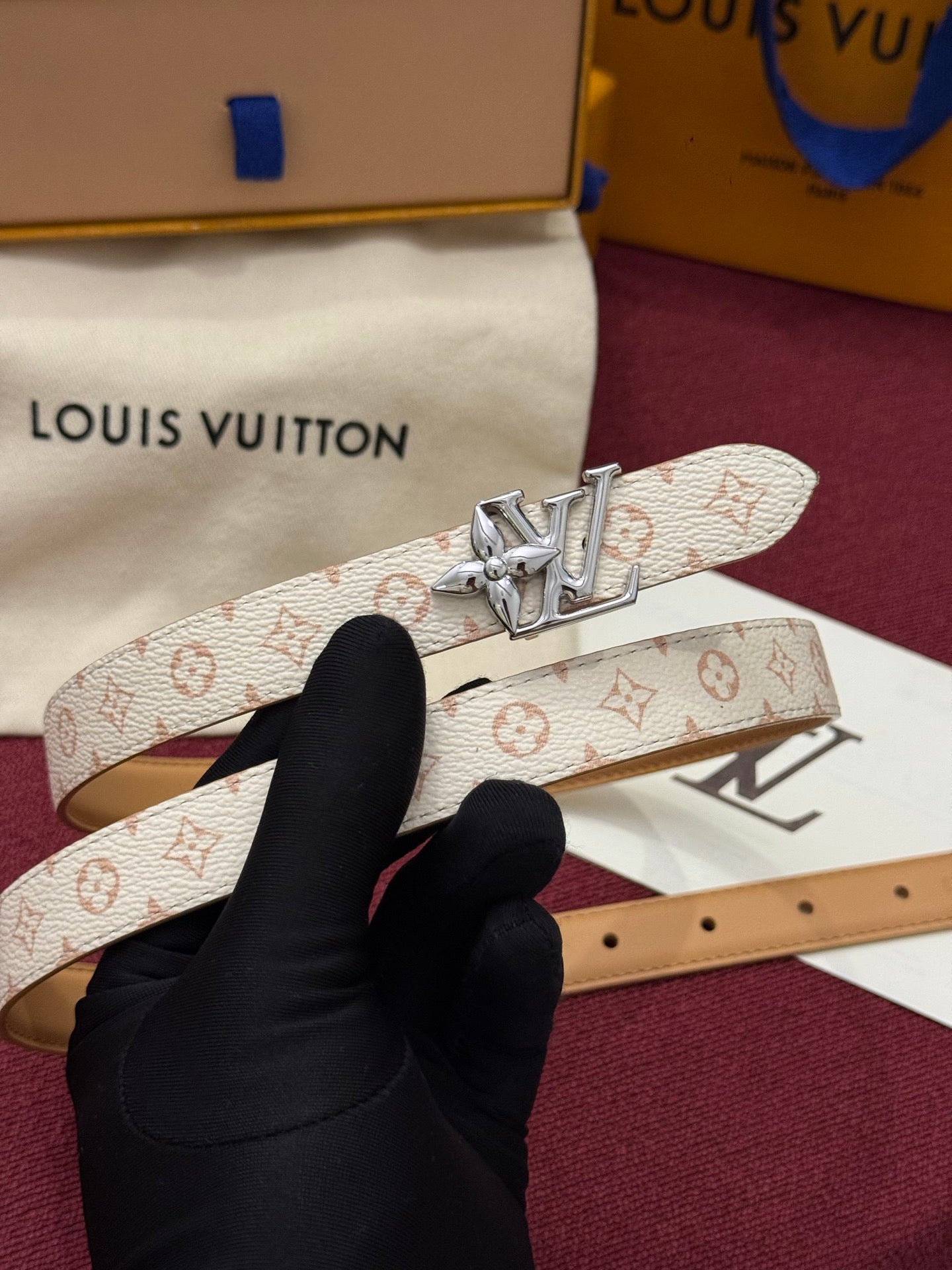 LV Bloom Reversible Belt 20mm Monogram Calfskin 215152