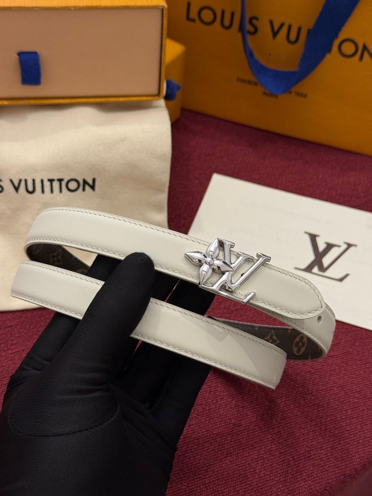 LV Bloom Reversible Belt 20mm Monogram Calfskin 215150