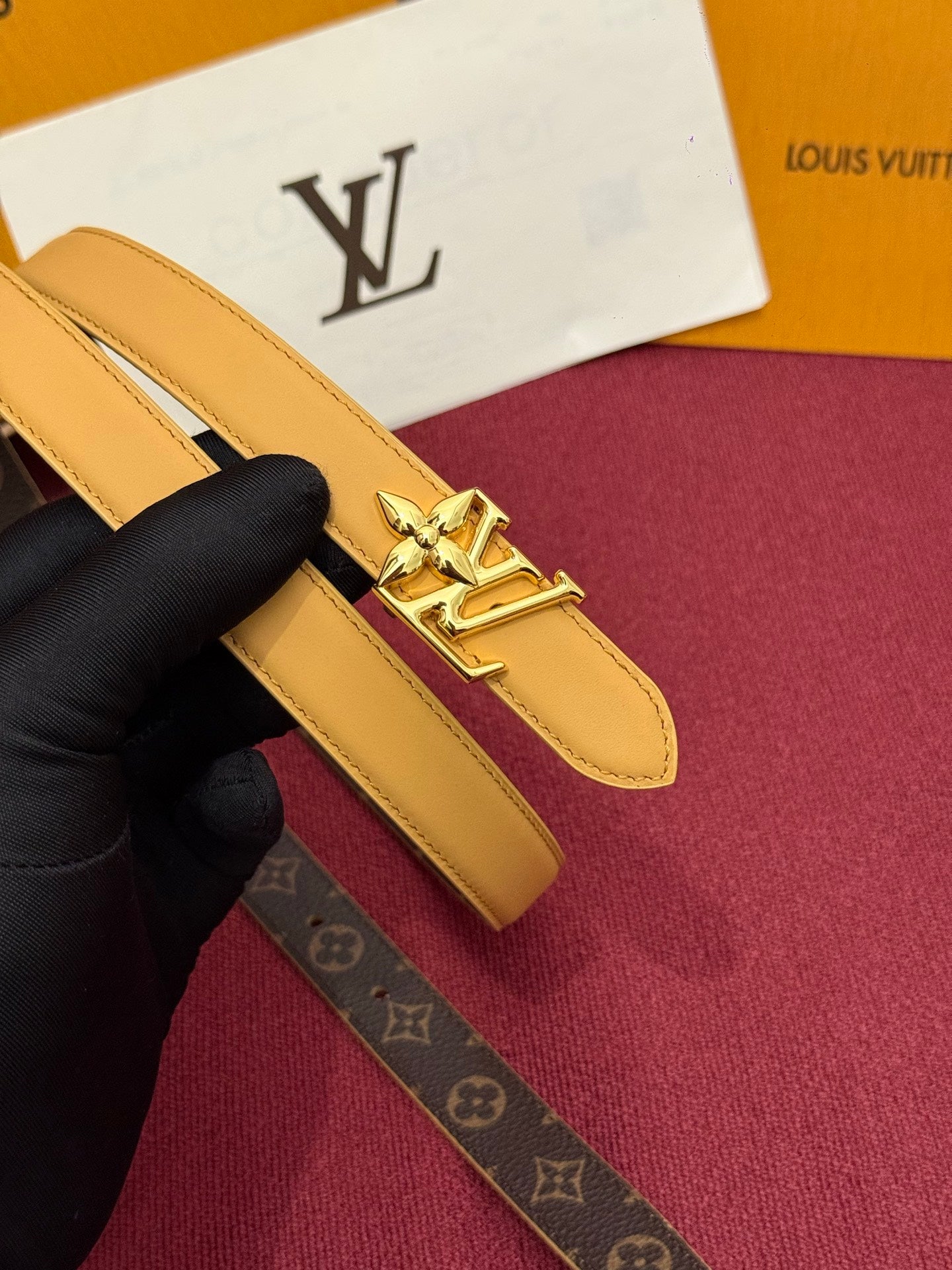 LV Bloom Reversible Belt 20mm Monogram Calfskin 215148