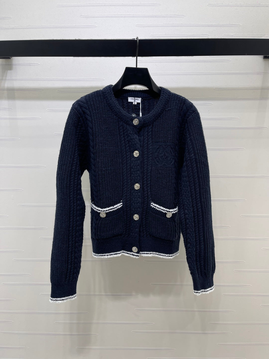 CC 26S Knit Cardigan Patch Pockets Wool 433233