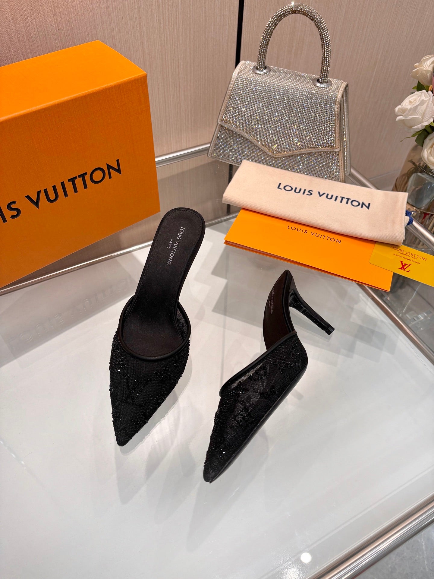 LV 2026 Gala Mule 6.5cm Mesh 140729