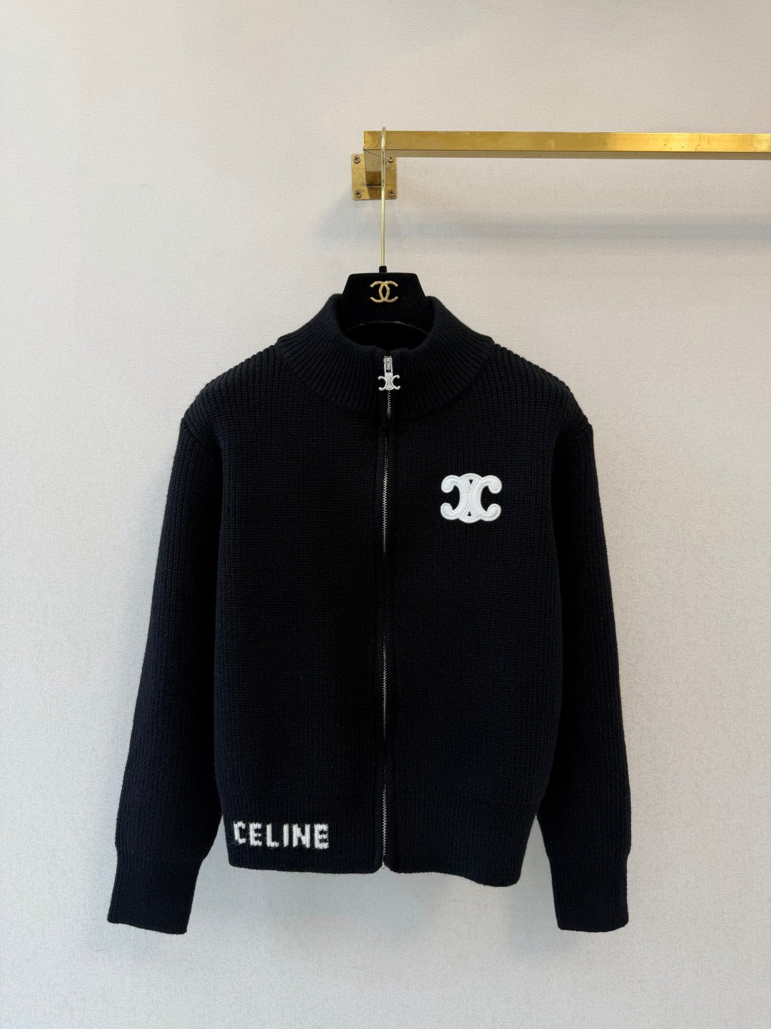 CE 26FW Zipped Long-Sleeve Cardigan Wool 423144