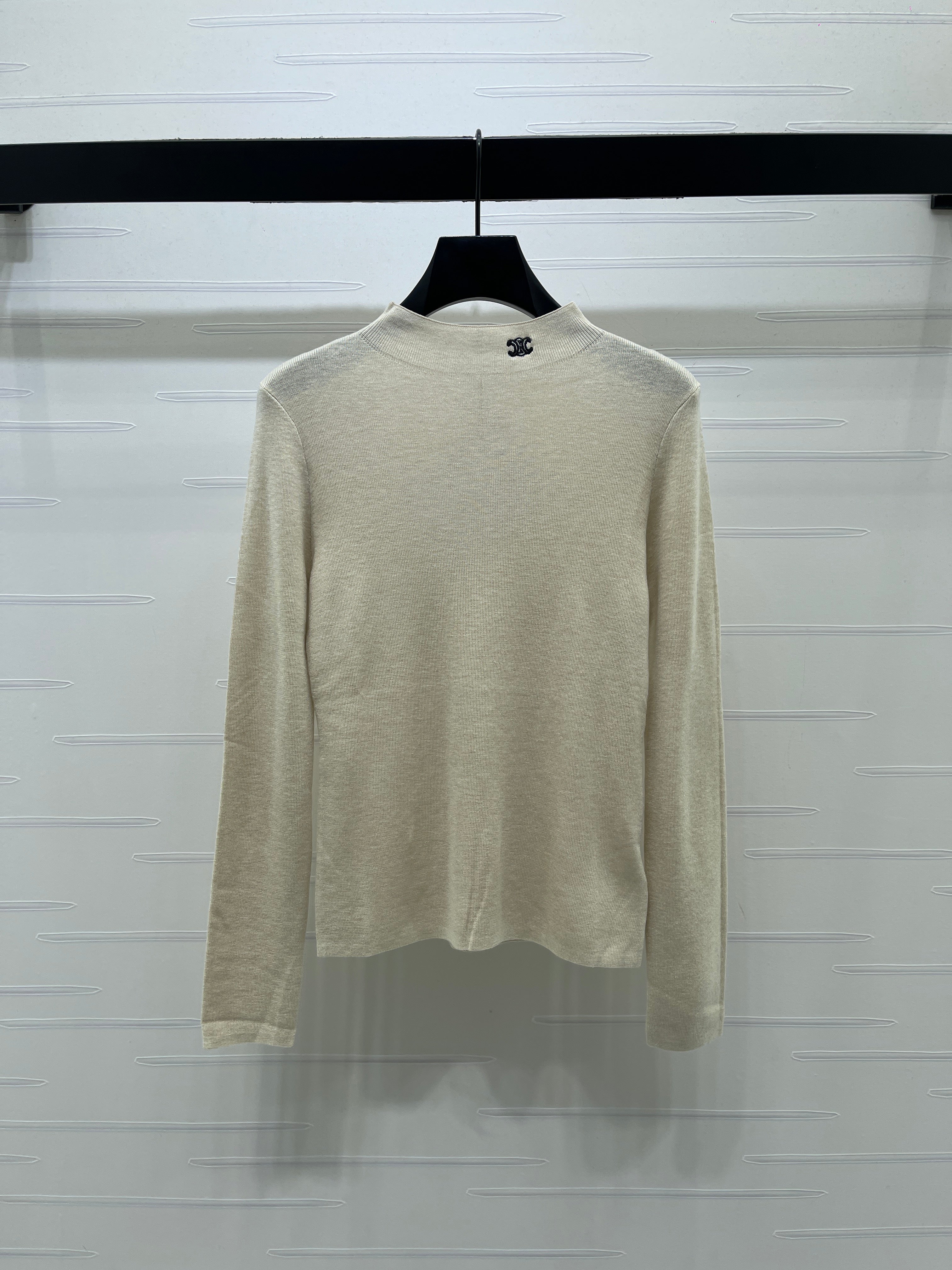 CE 26S Mock-Neck Sweater Triomphe Logo Wool 430335