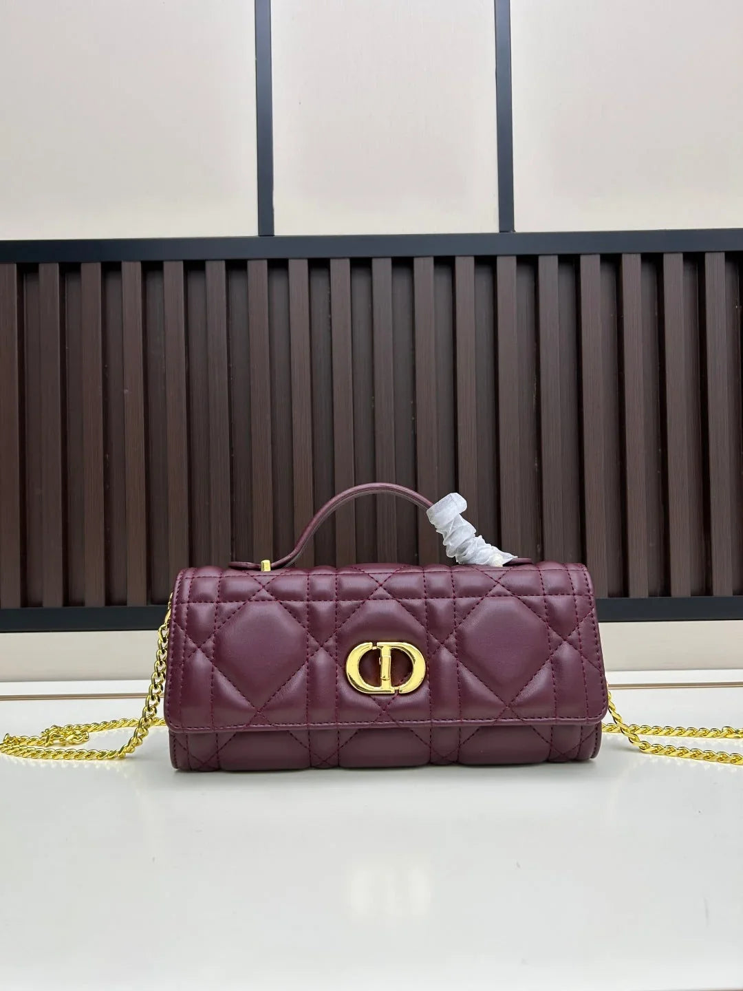 CD 2026 Miss Caro Top Handle Pouch 24cm Lambskin