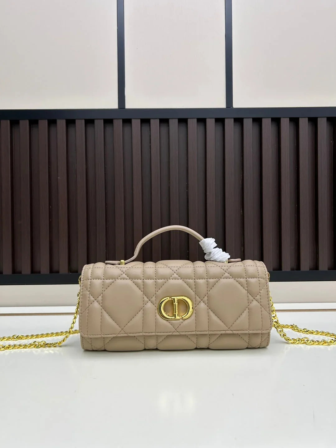 CD 2026 Miss Caro Top Handle Pouch 24cm Lambskin