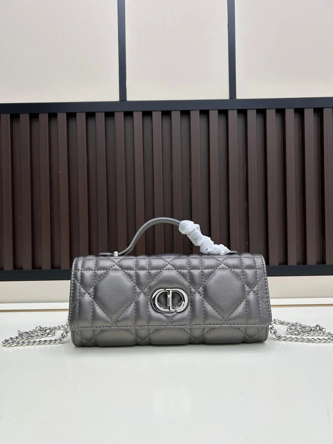 CD 2026 Miss Caro Top Handle Pouch 24cm Lambskin