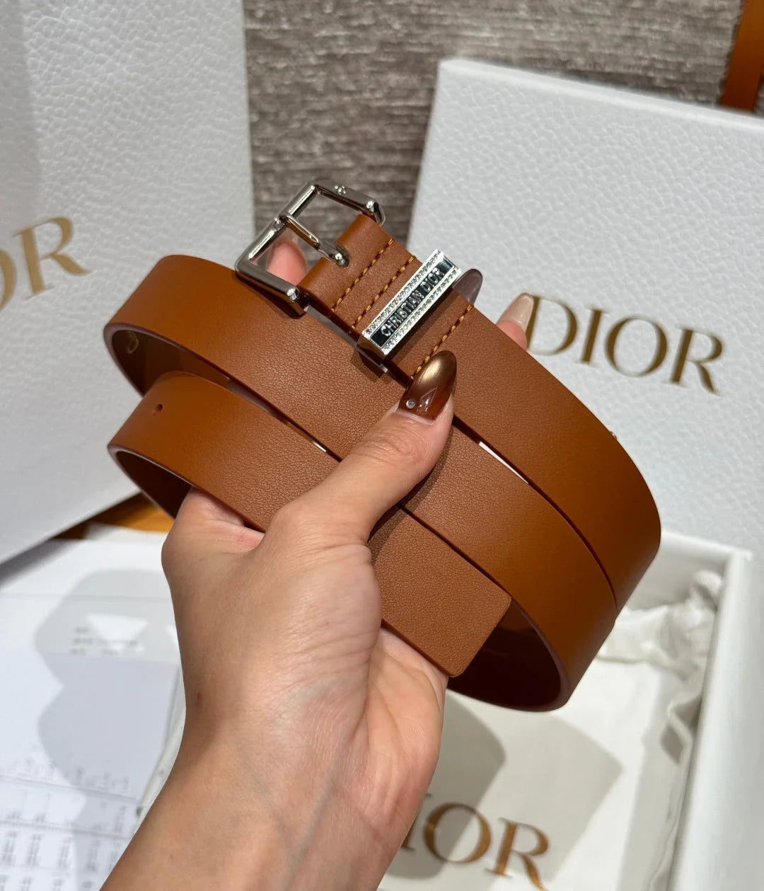 CD 2026 Night Code Belt 25mm Smooth Cowhide Leather