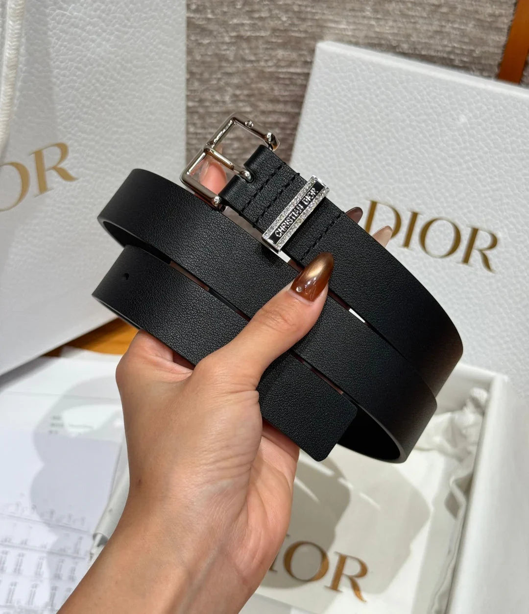 CD 2026 Night Code Belt 25mm Smooth Cowhide Leather