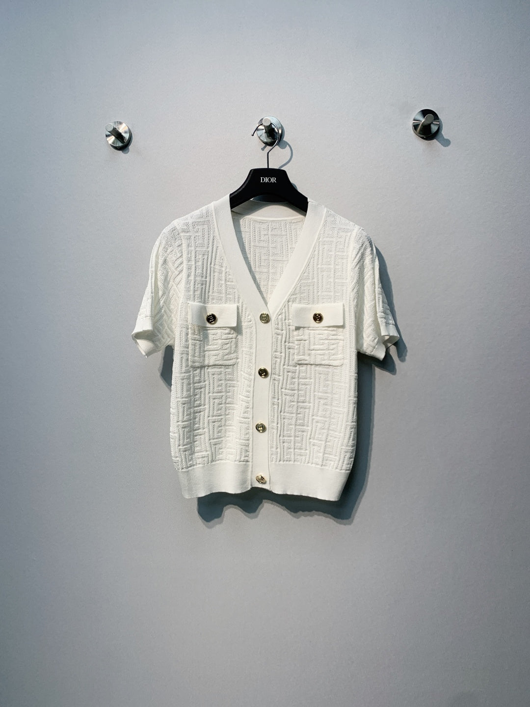 Balmain 26SS Cardigan Short-sleeved Shirt in Viscose