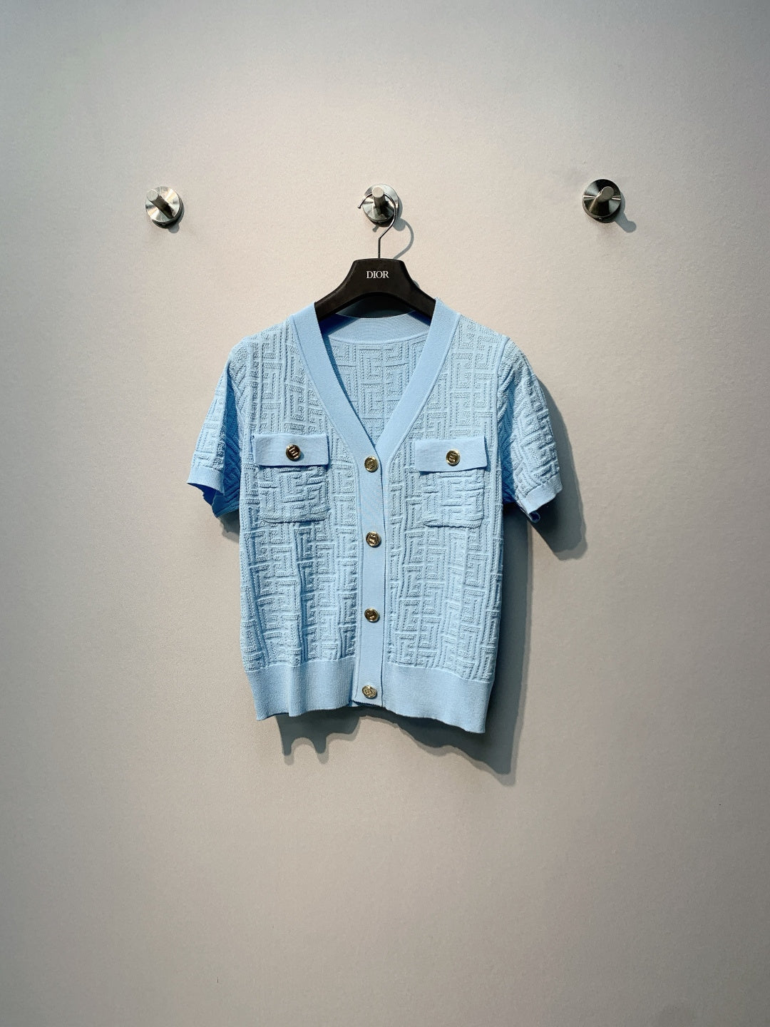 Balmain 26SS Cardigan Short-sleeved Shirt in Viscose
