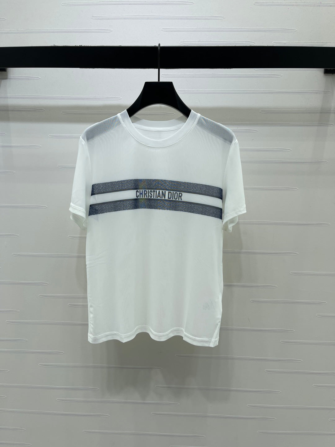 CD Mesh Logo T-Shirt White Polyester 401570