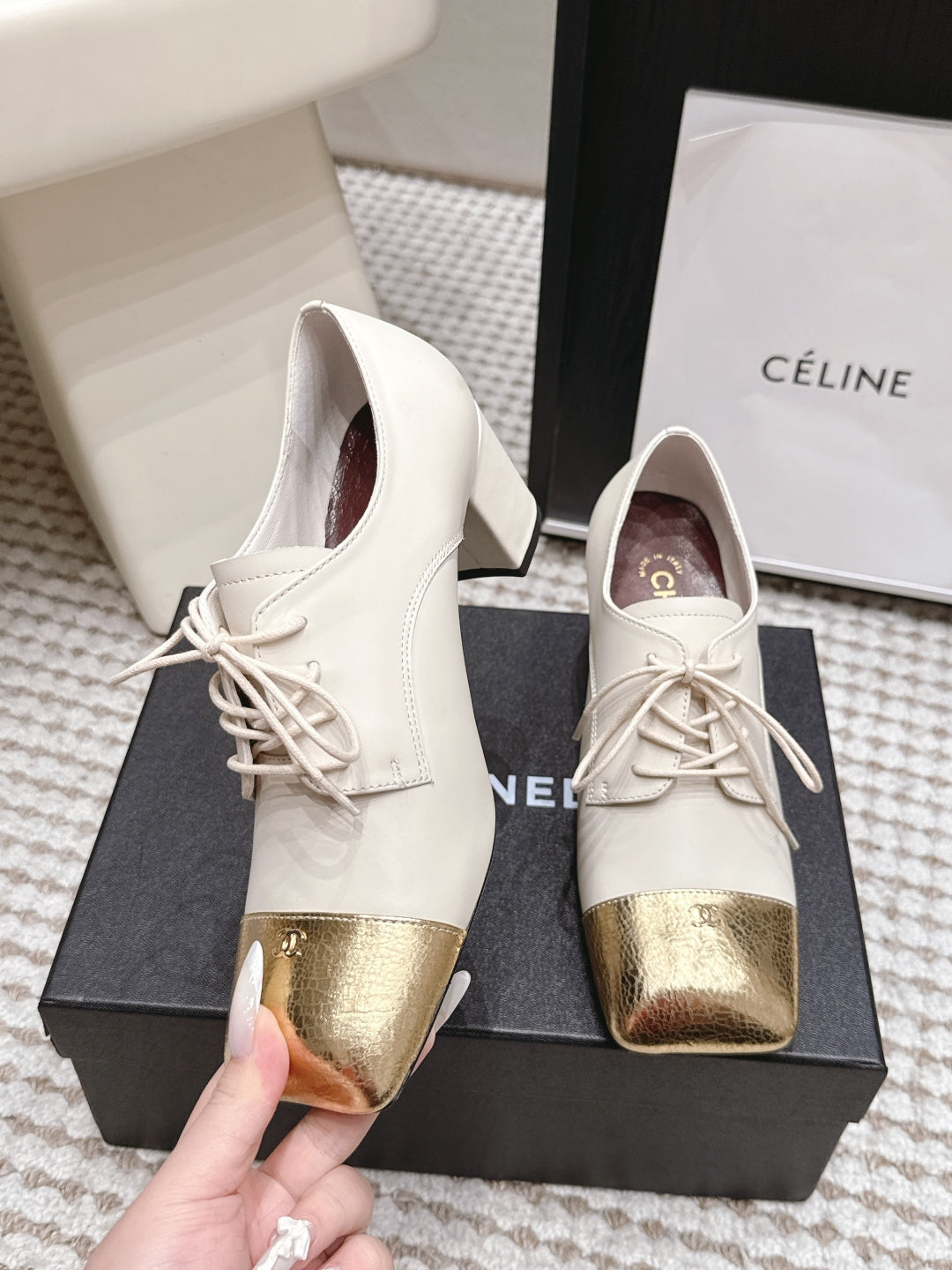 CC 2026 Mary Jane Shoes 50mm Cowhide 930696