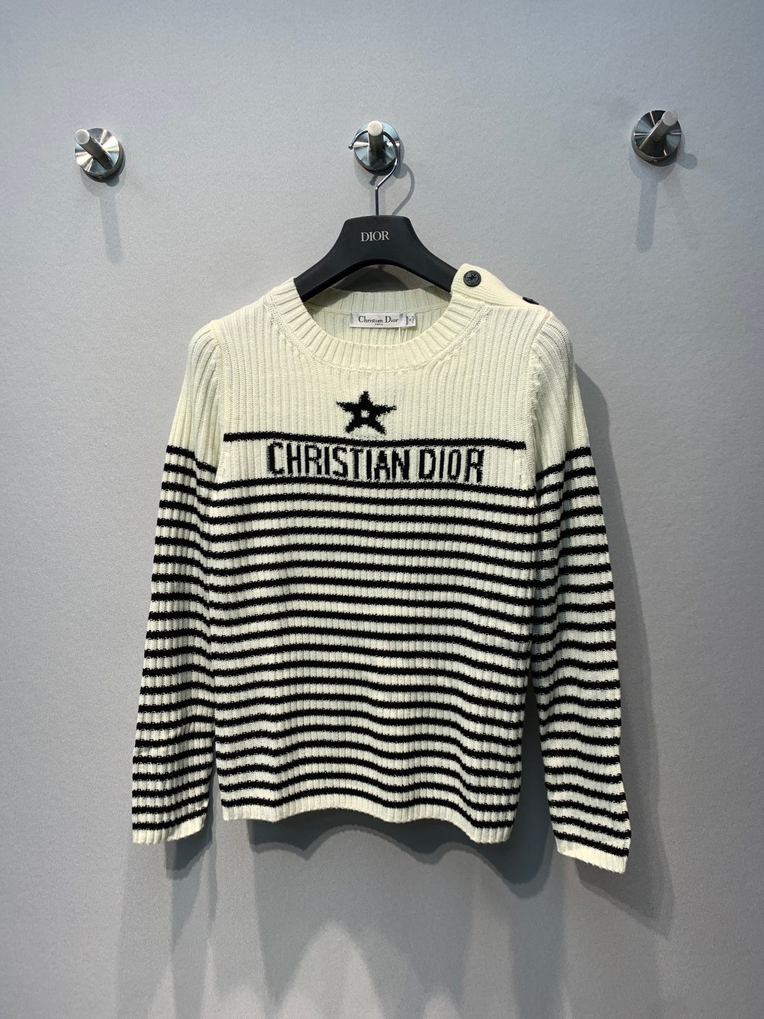 CD 26s Lucky Star Striped Knit Sweater Wool 413833