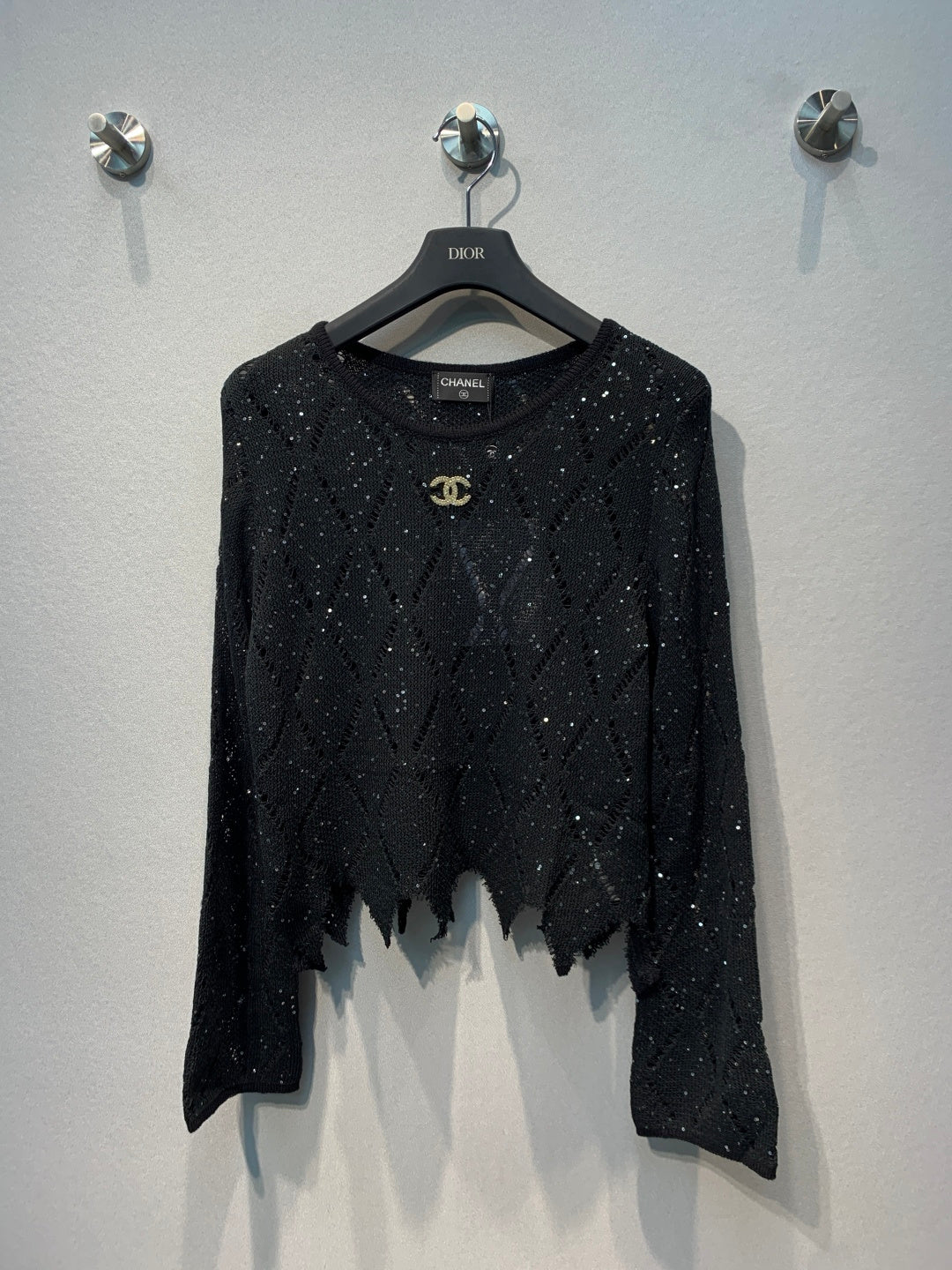 CC 26SS Openwork Knit Sweater Wool 416580