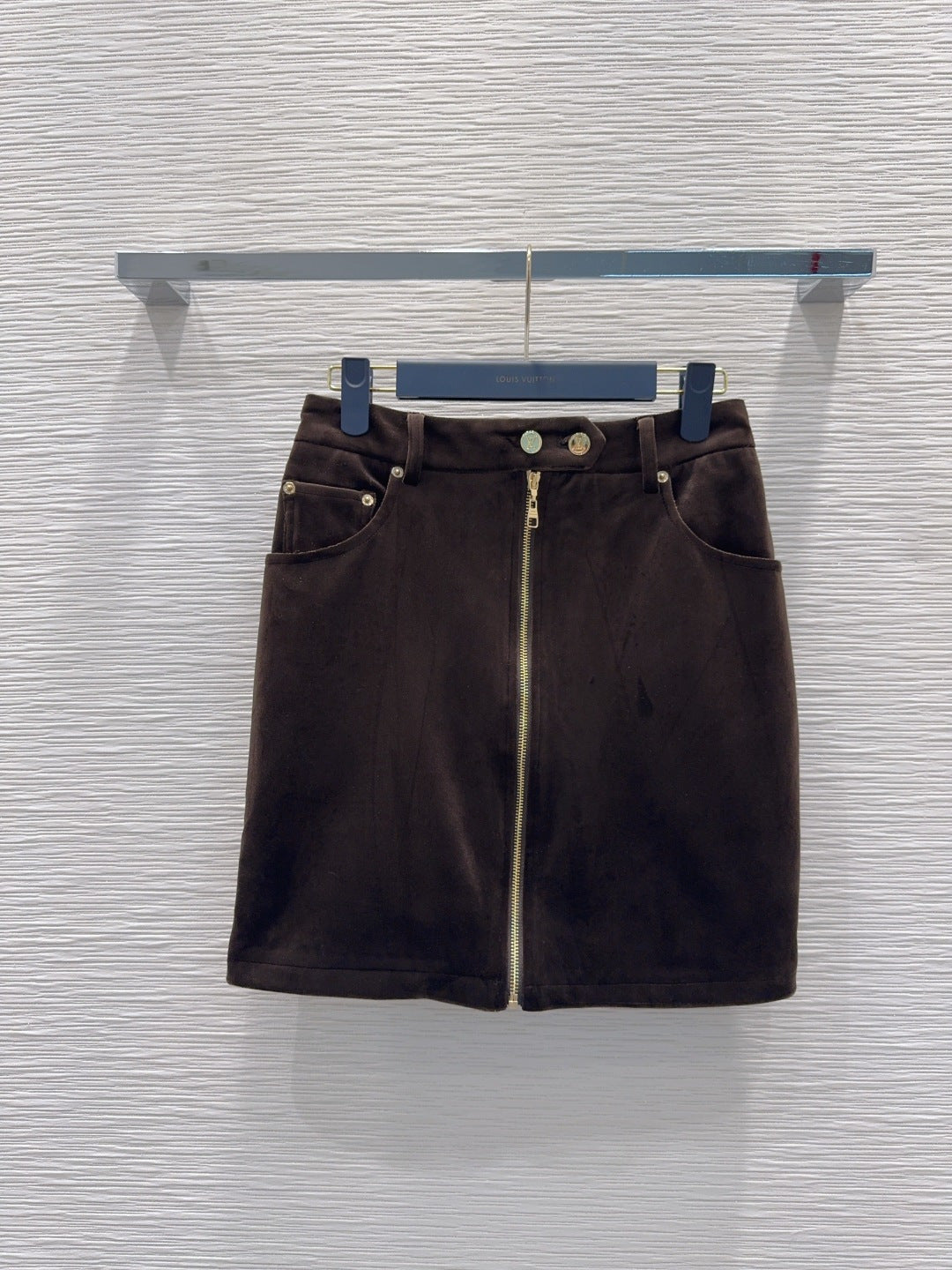 LV 26FW Velvet Skirt Vintage Casual Polyester 436401