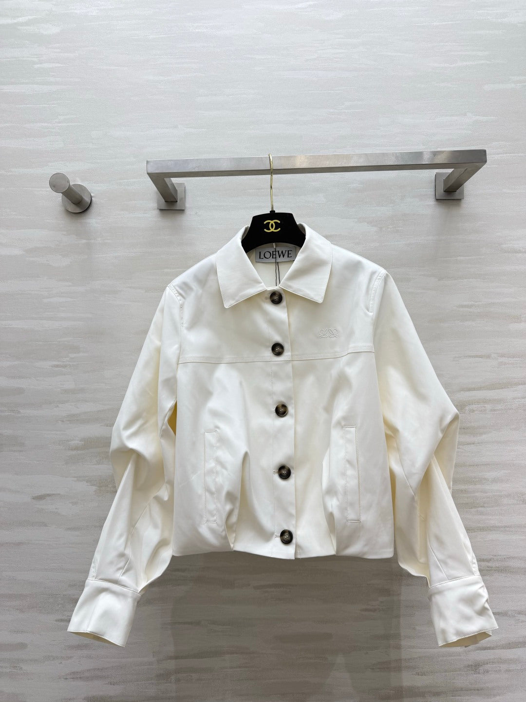LW 26S Cropped Jacket Tonal Embroidery Anagram 435258