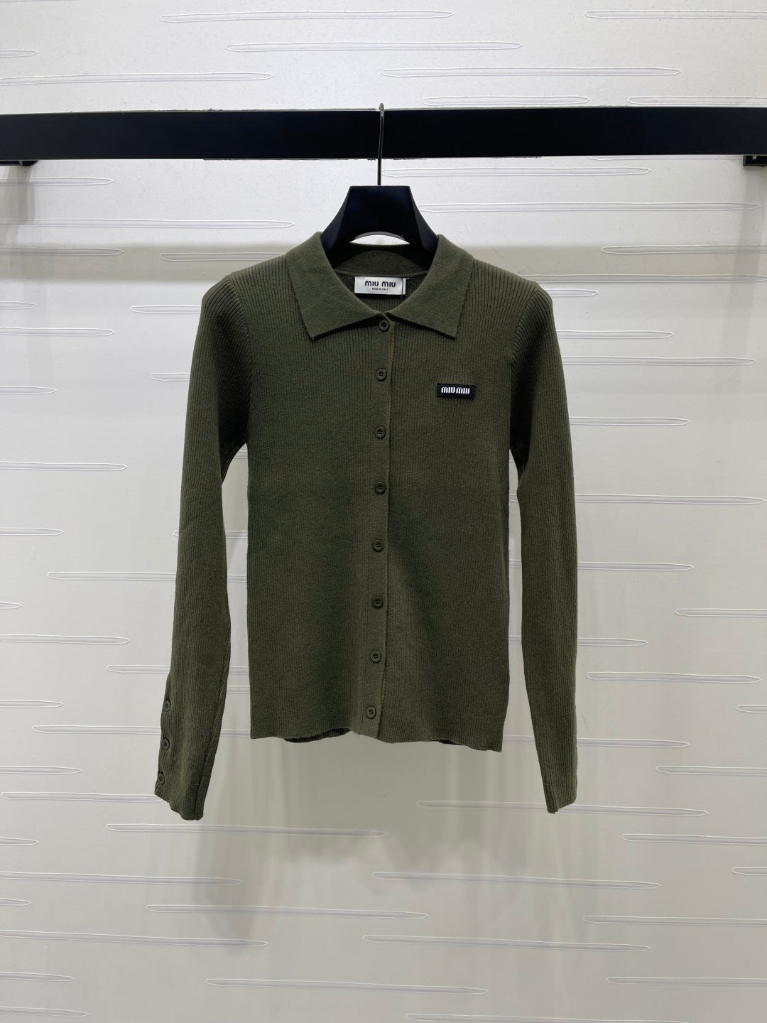 Miu 26sKnitted Polo Top Wool 439817