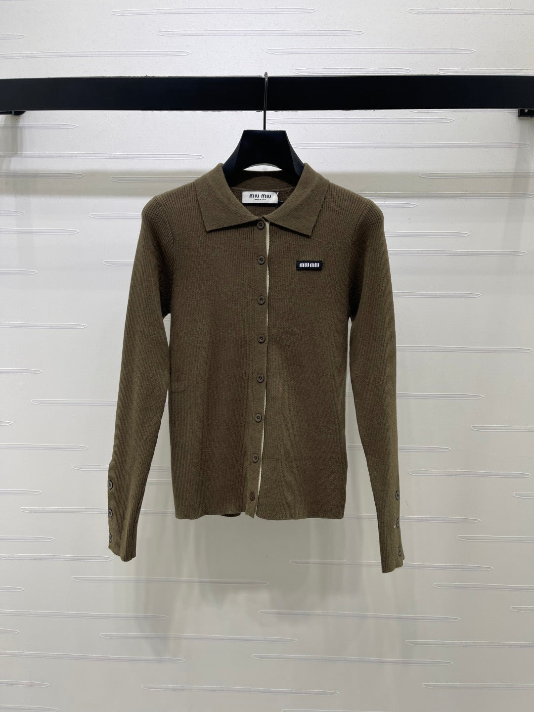Miu 26sKnitted Polo Top Wool 439817